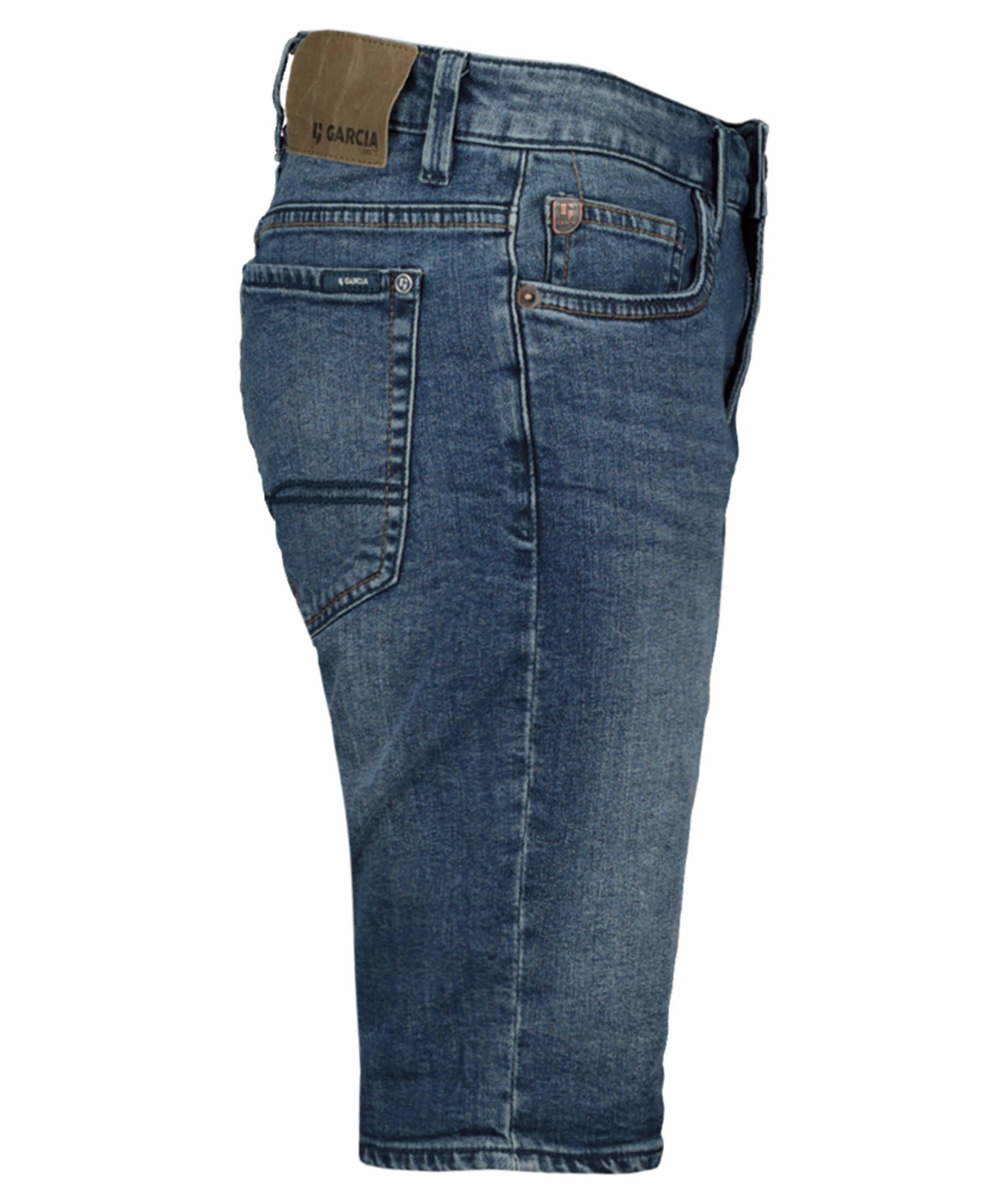 GARCIA Jungen Jeans Slim Fit - Dunkle Stone Wash Denim Hose