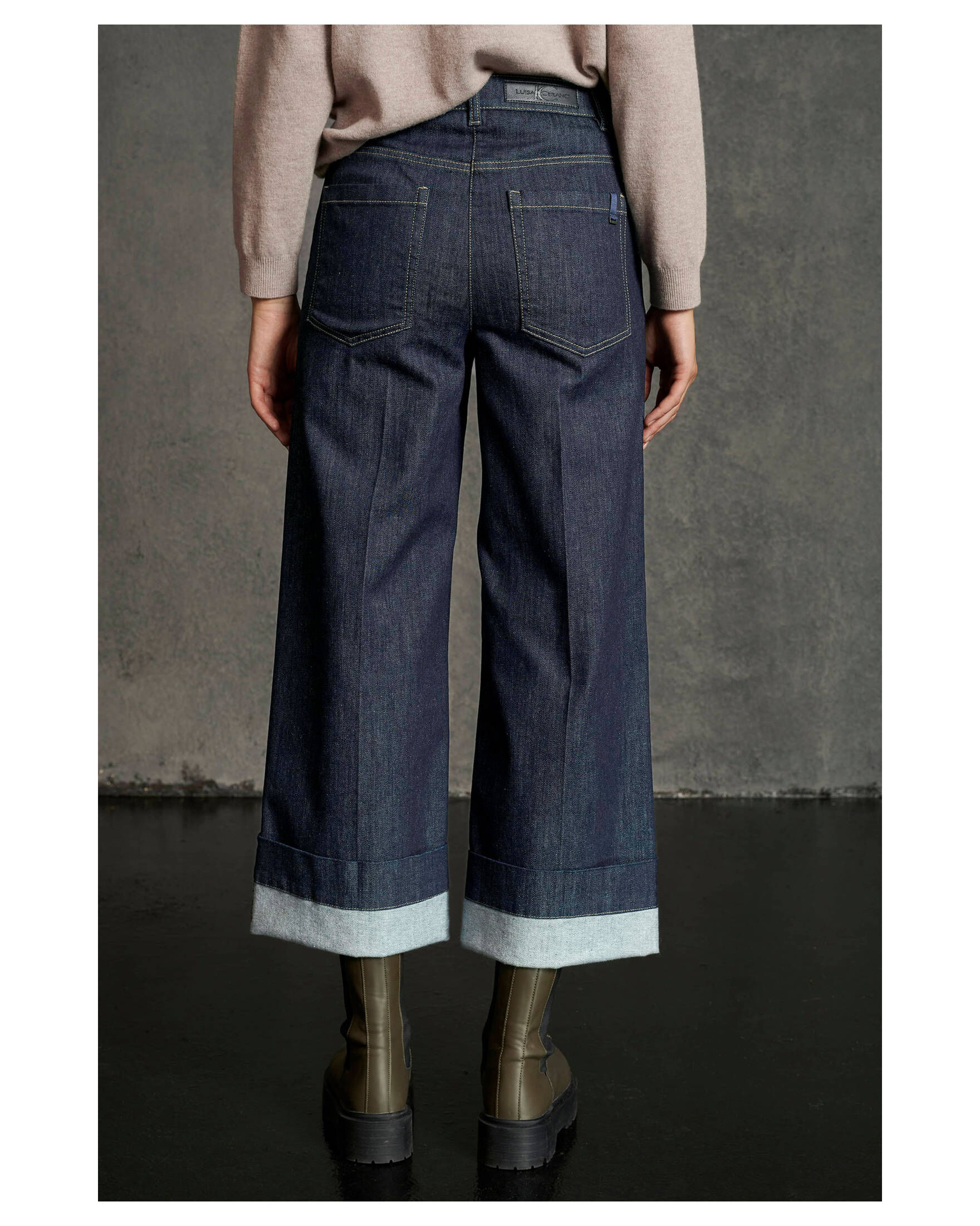 Damen JeansColotte "Authentic WidelegDenim" Loose Fit verkürzt