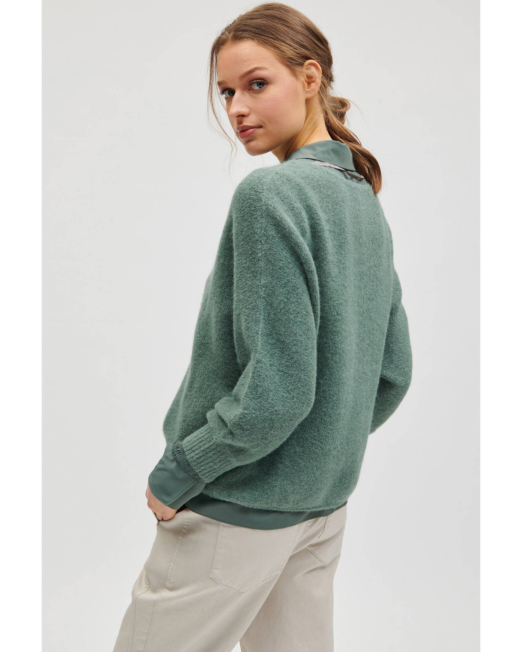 Damen Strickpullover Mit Karo-Muster – Weich, Lockerer Schnitt, Lässiges Design