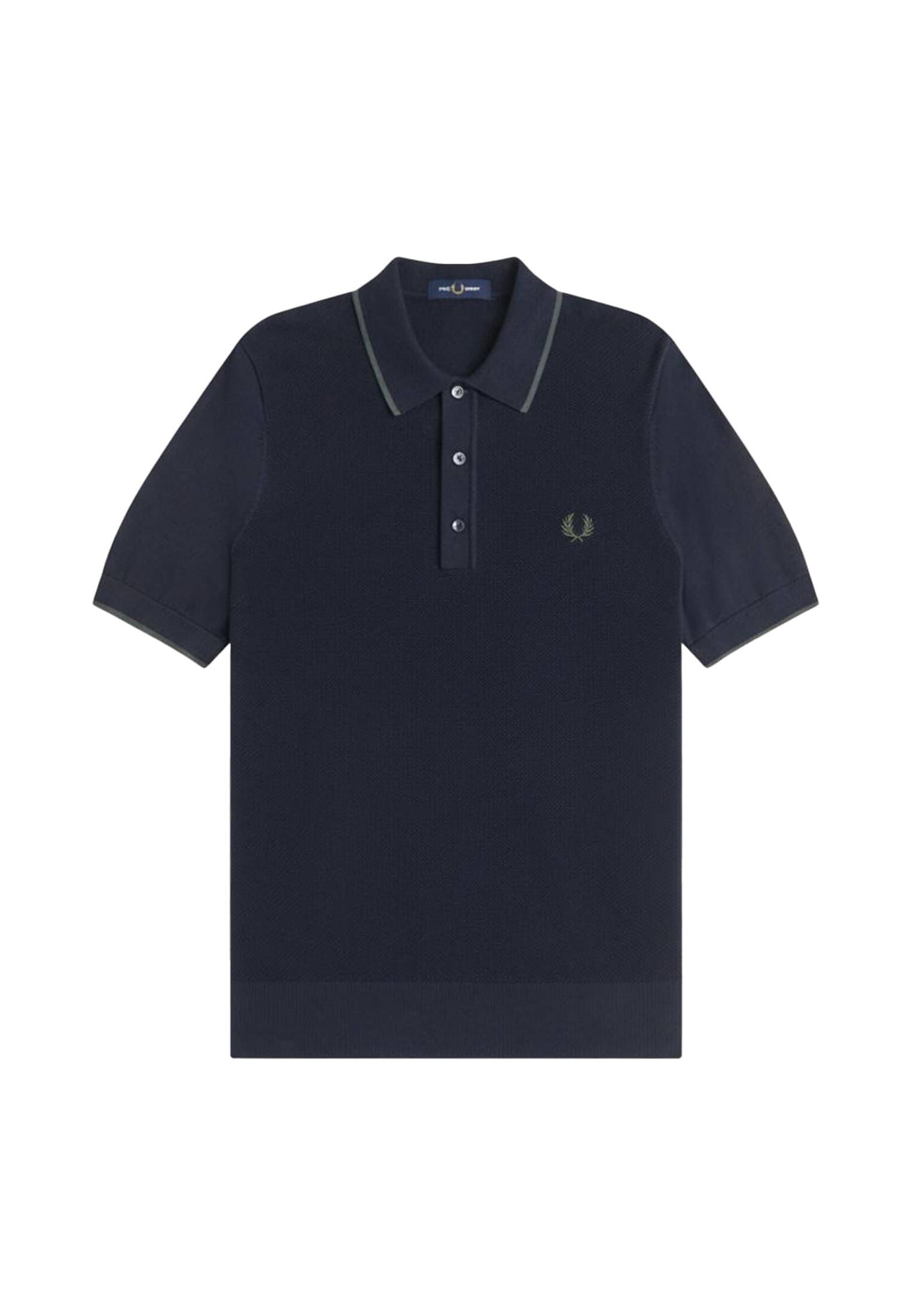 Fred Perry Herren Pullover aus Baumwolle PIQUE STITCH KNITTED in blau  kaufen | engelhorn