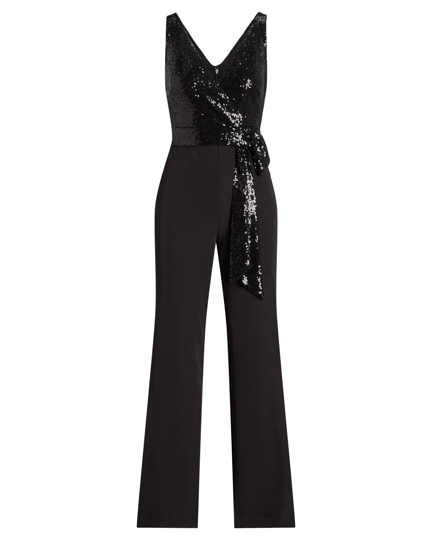 Damen Jumpsuit Schwarz Vintage Stil Mit Verstellbarem Taillengürtel main image 0