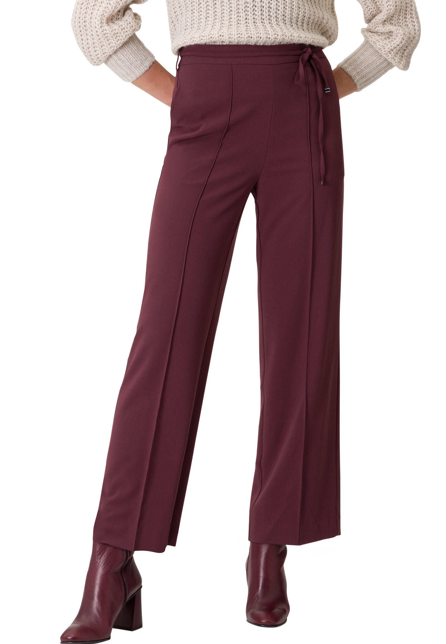 Zero Hose Mit Bindegürtel In Unifarbenem Design (black) Online Kaufen