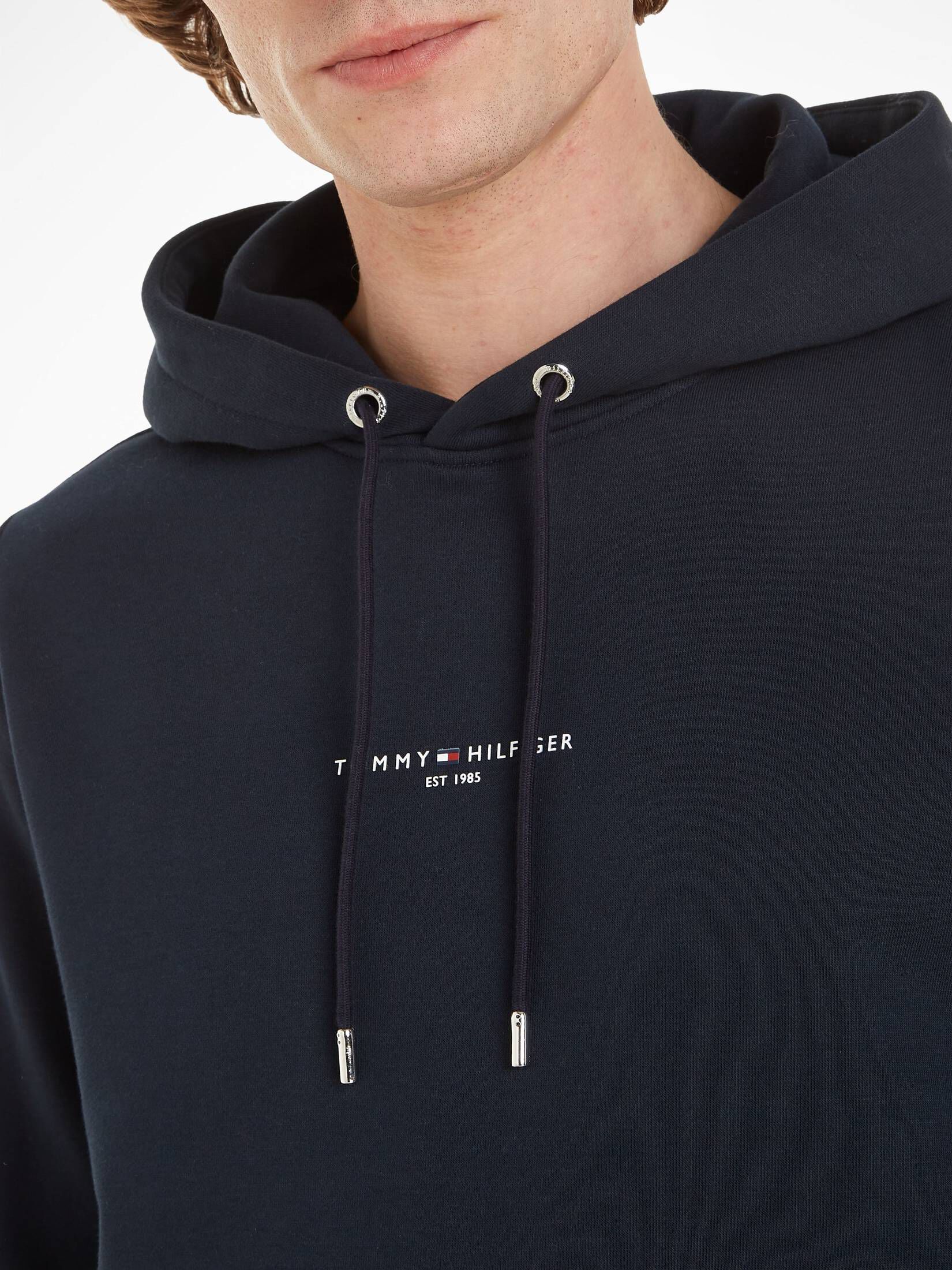 Tommy Hilfiger Blue Cotton Men's Hoodie Sweatshirt main image 1
