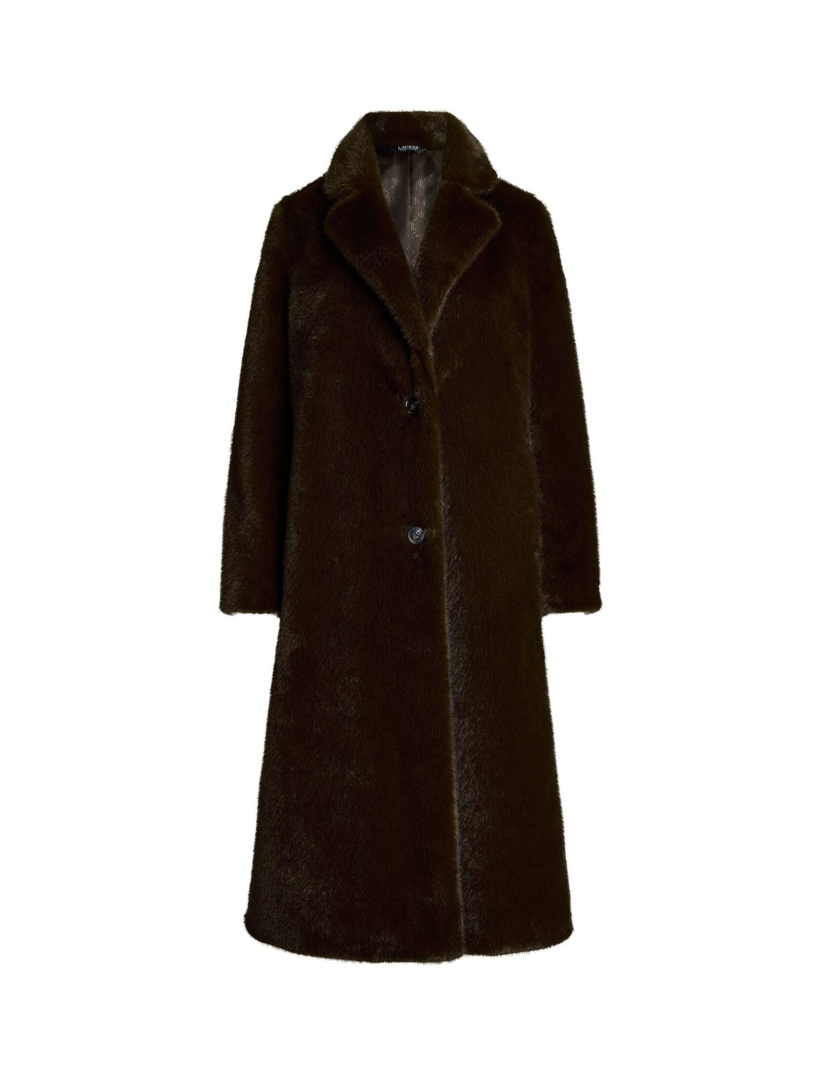 Lauren Ralph Lauren Damen Kunstpelzmantel Straight Fit in braun