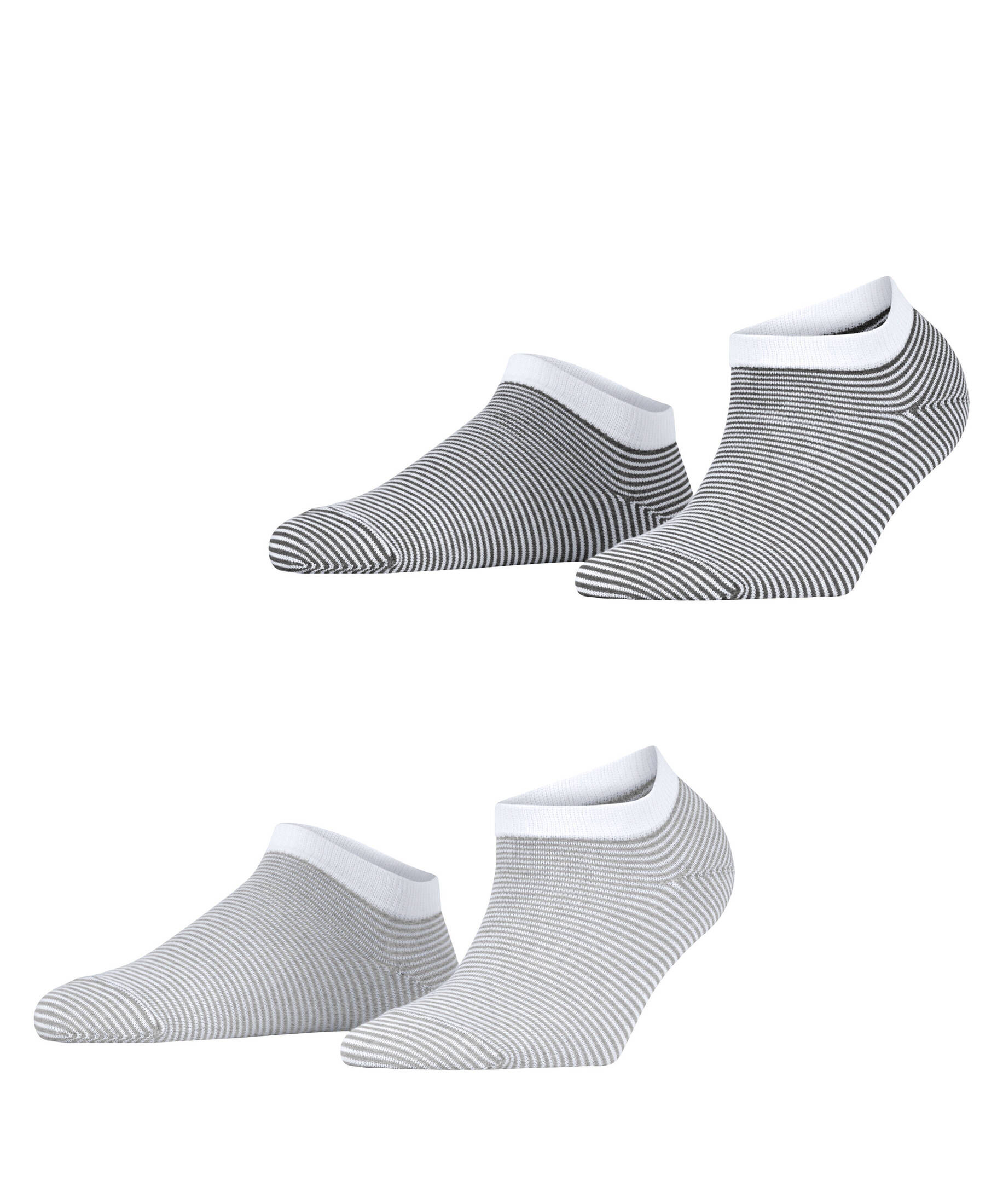 Chaussettes allover stripe 2-pack coton (biologique) opaque Esprit | La