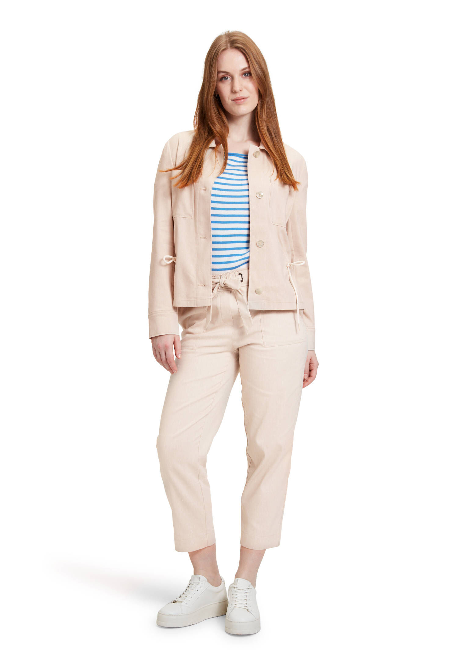 Caprihose Damen - Leichte Sommerhose Mit Elastischem Bund & Taschen