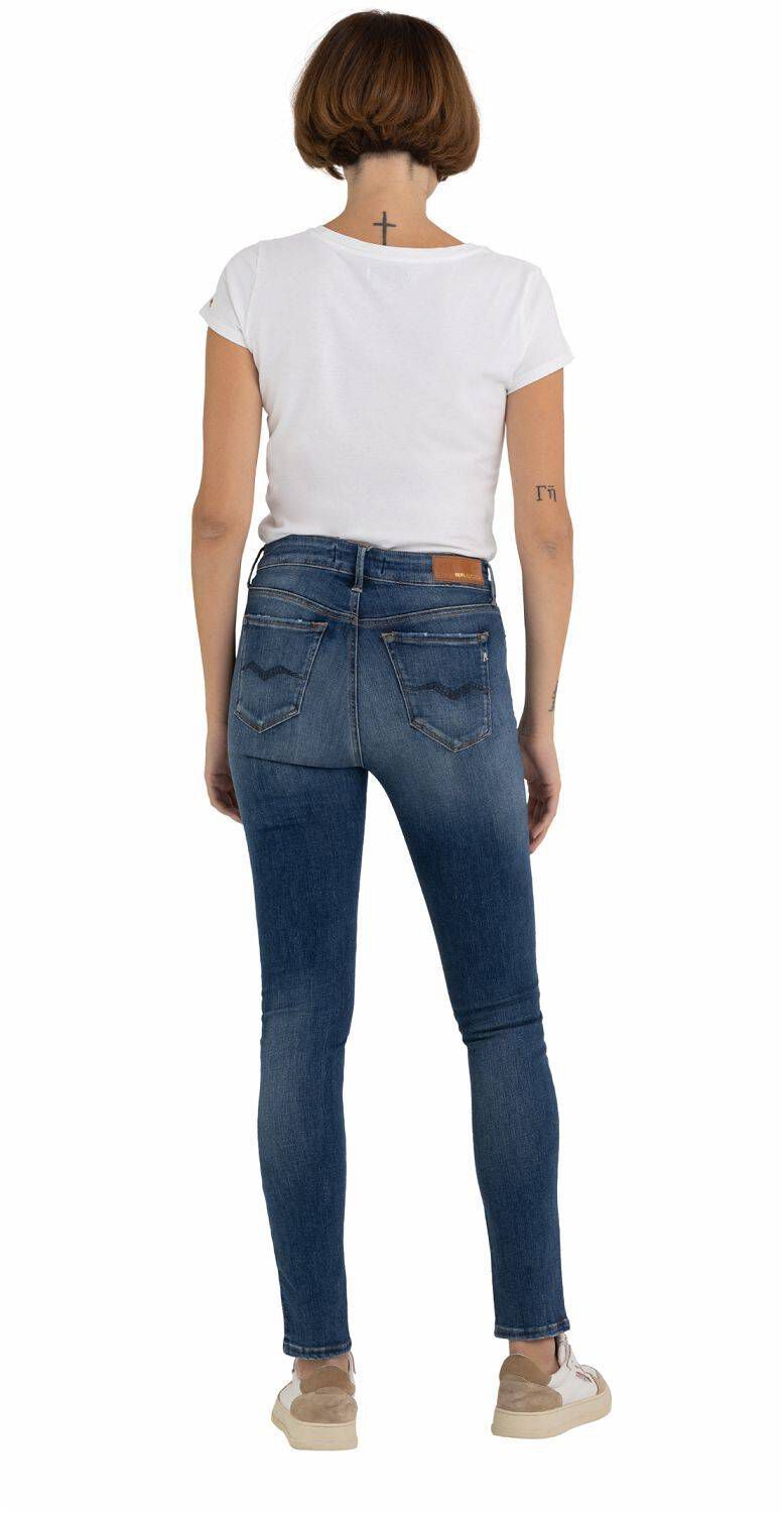 REPLAY WHW689 Luzien Hyperflex Colour Xlite Jeans, Nearly Black 998, 23W / 30L Donna