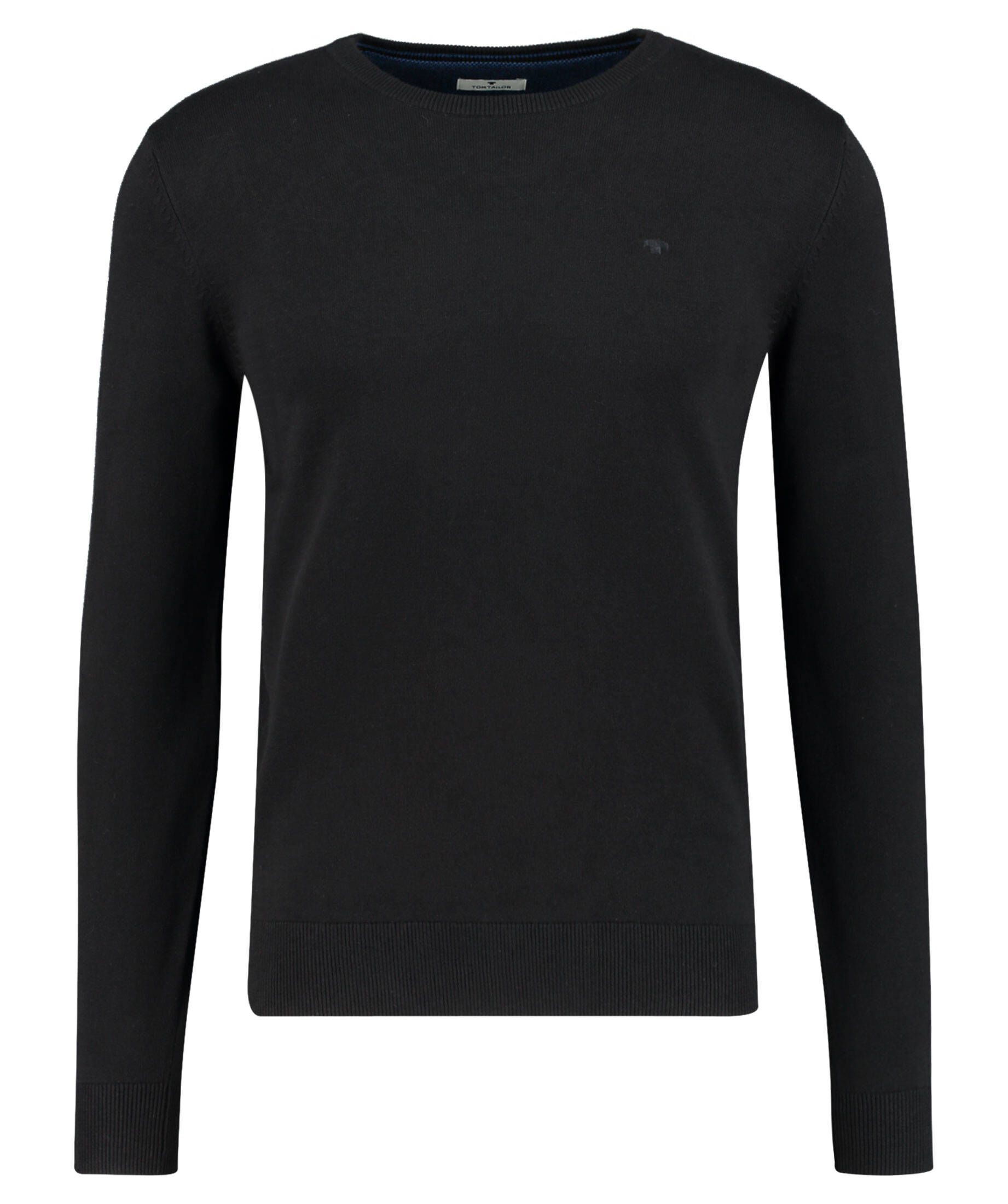 TOM TAILOR Basic gebreide trui voor heren van katoen, 36148 - Stormy Teal Melange, 3XL