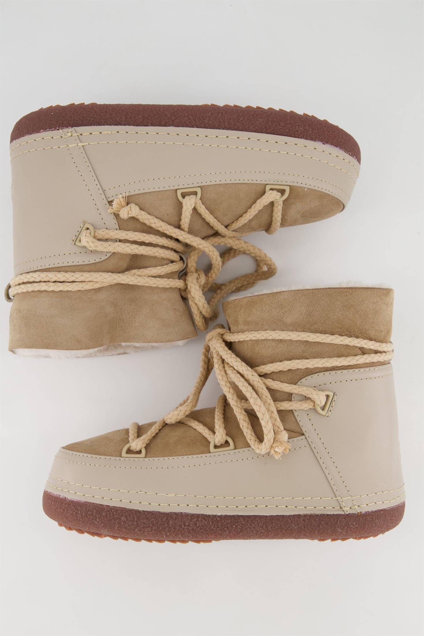 Damen Boots CLASSIC aus Leder und Lammfell