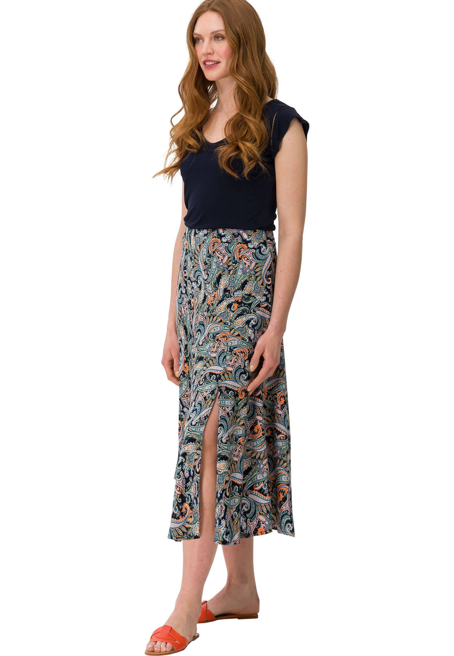 SOLY HUX Damen Midirock - Figurbetont Mit Schlitz, Y2K Style