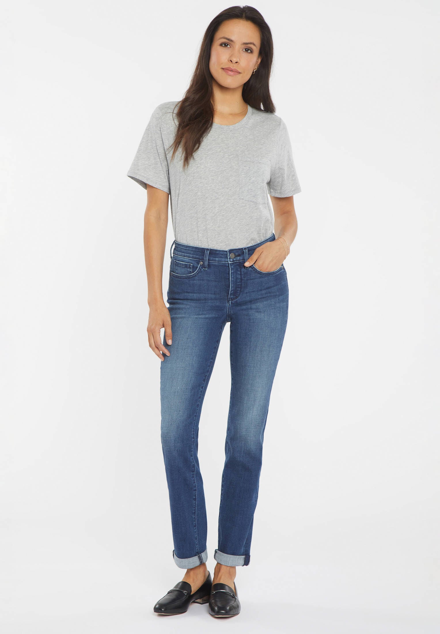 NYDJ Damen Sheri Slim Jeans, Batikblau, 44 Produktbild-Vorschau 2