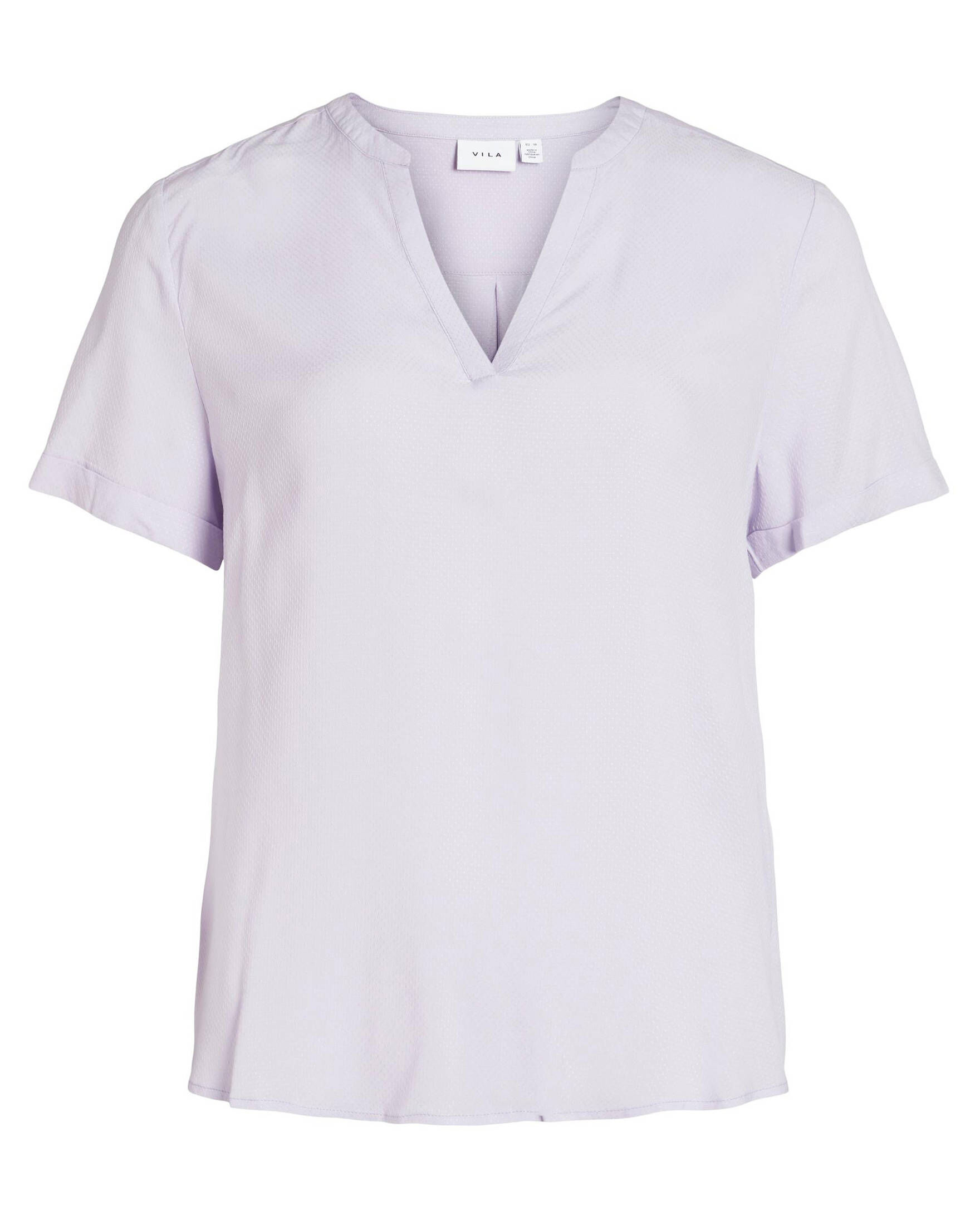 Maglietta Donna Vila Viroma - Top A Maniche Corte Con Scollo A V In Viscosa Eco-Friendly