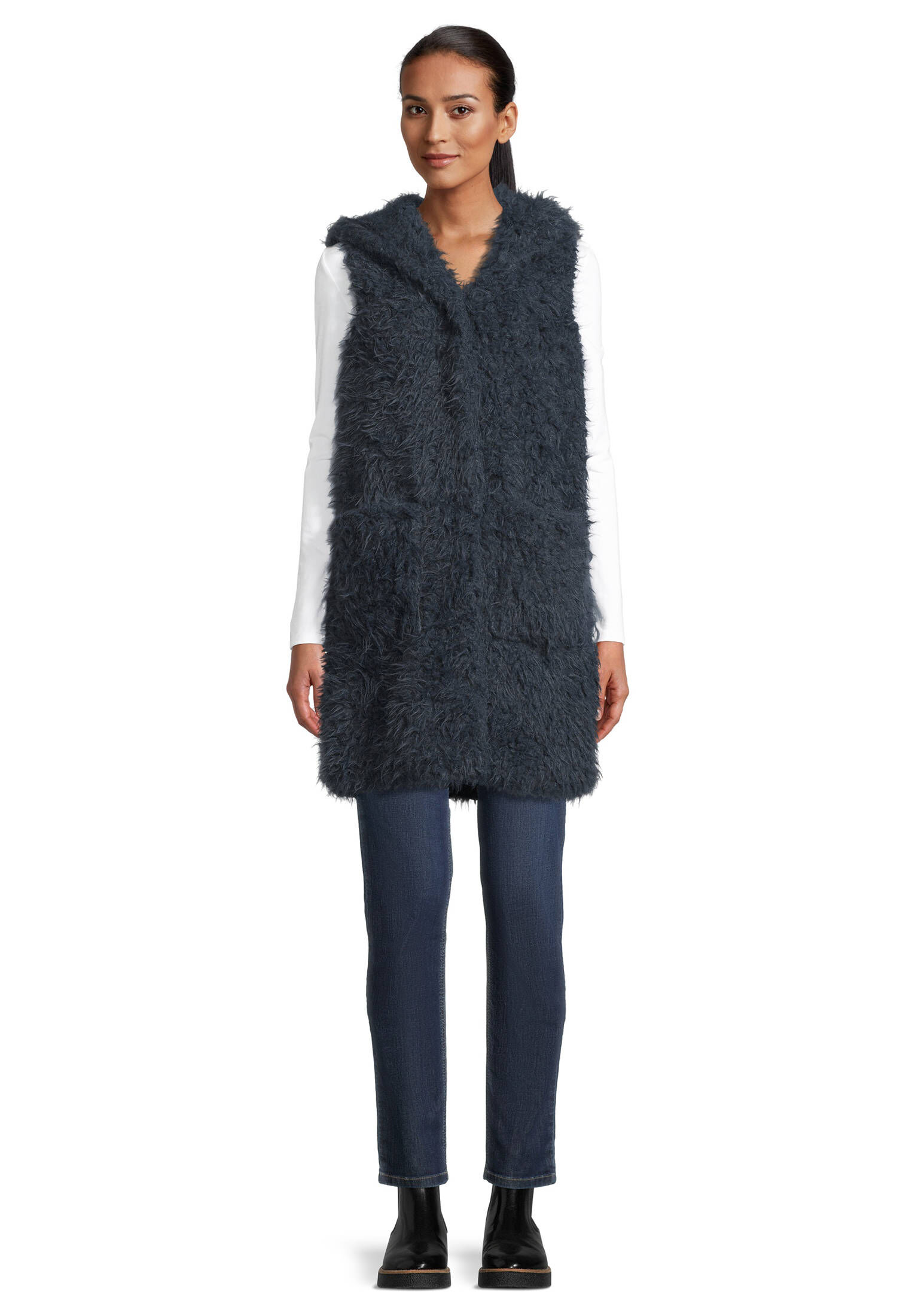 Ragwear Damen Plüschweste Teddy-Fleece - Ärmellose Weste Mit Steppung XS-XXL