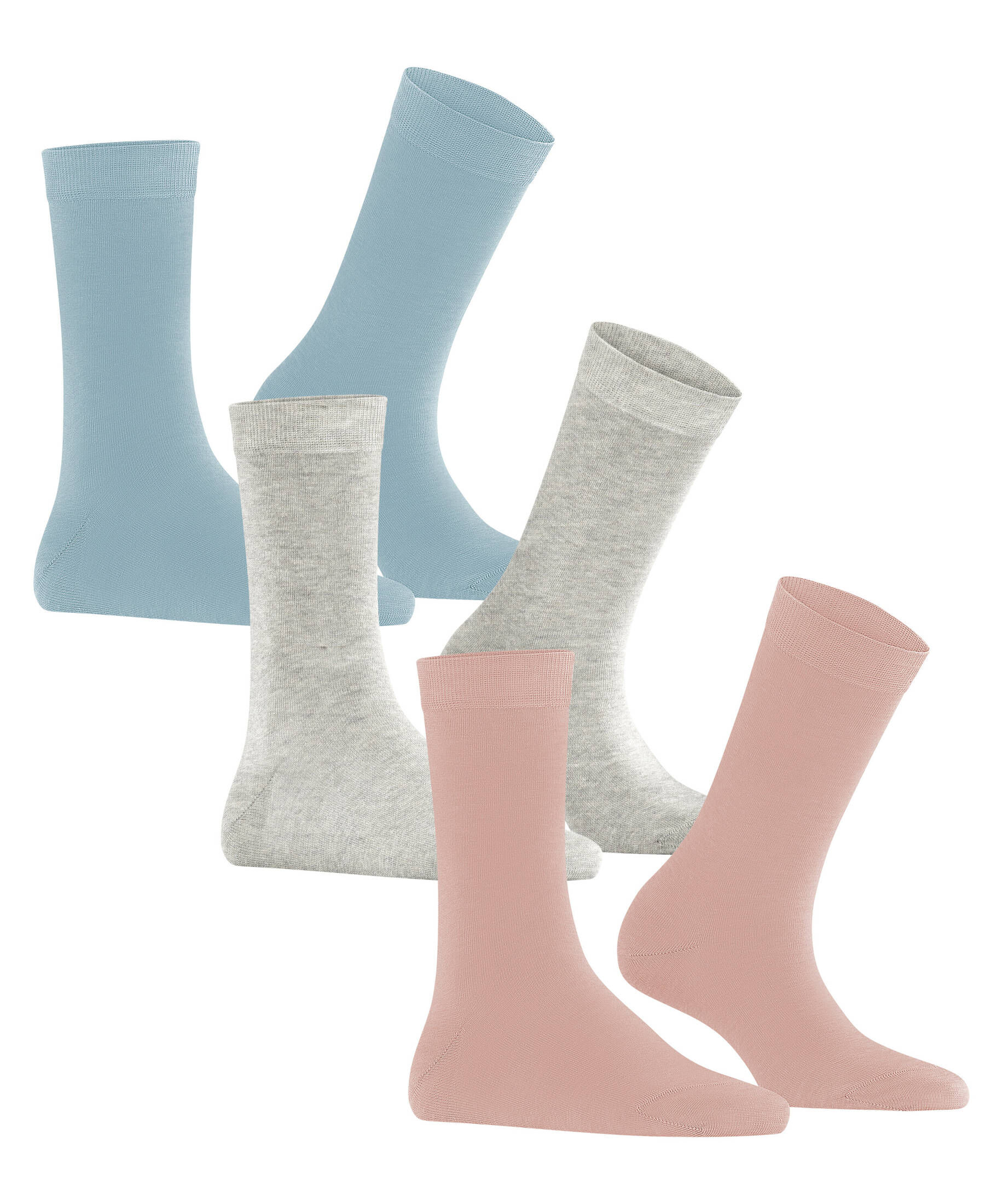 ESPRIT Damen Socken 2er Pack | Halblang, Gerippt, Mit Lyocell-Anteil