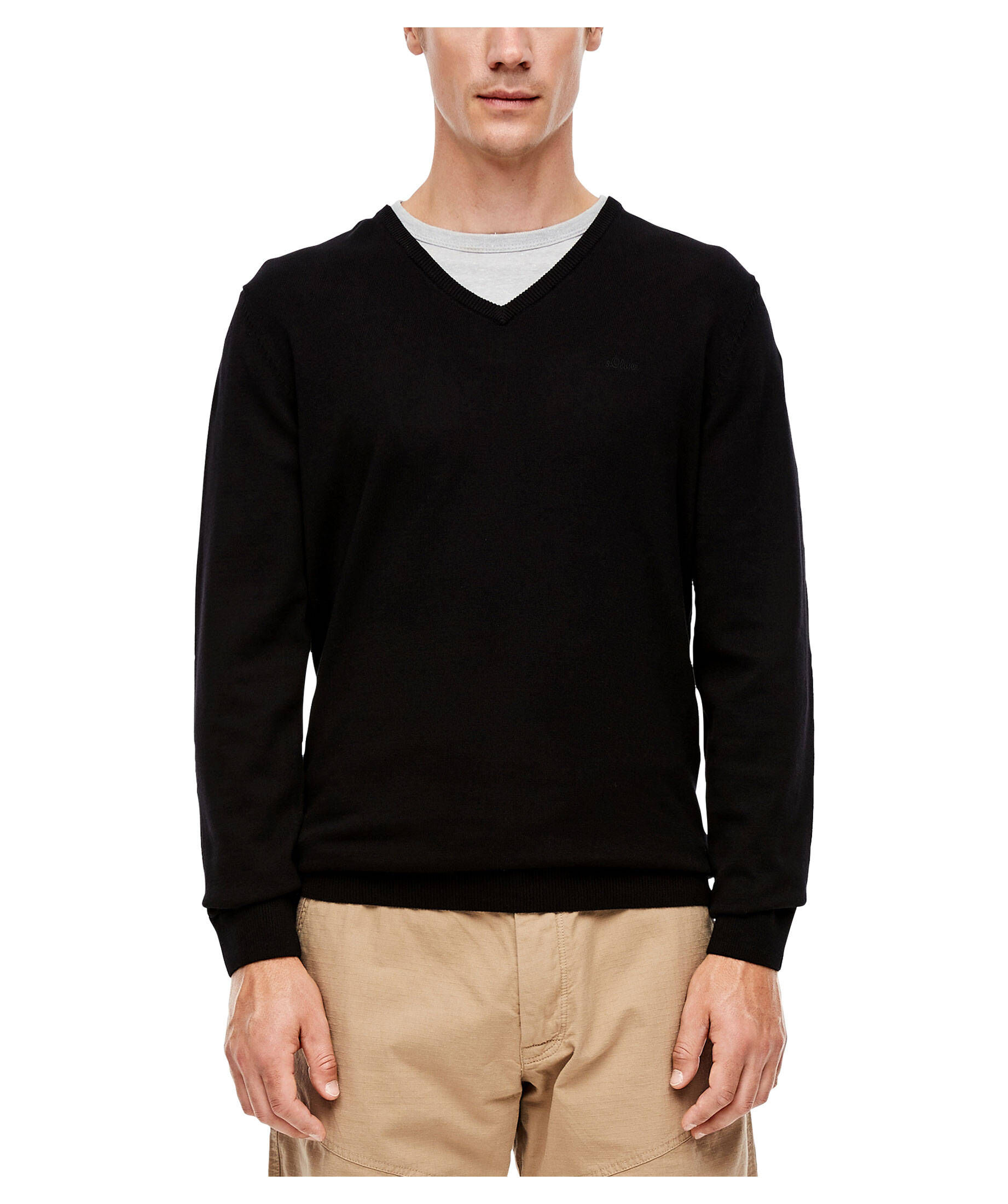 S.Oliver Herren Pullover Mit Reißverschluss – Regular Fit, Lange Ärmel Mit Rippbündchen