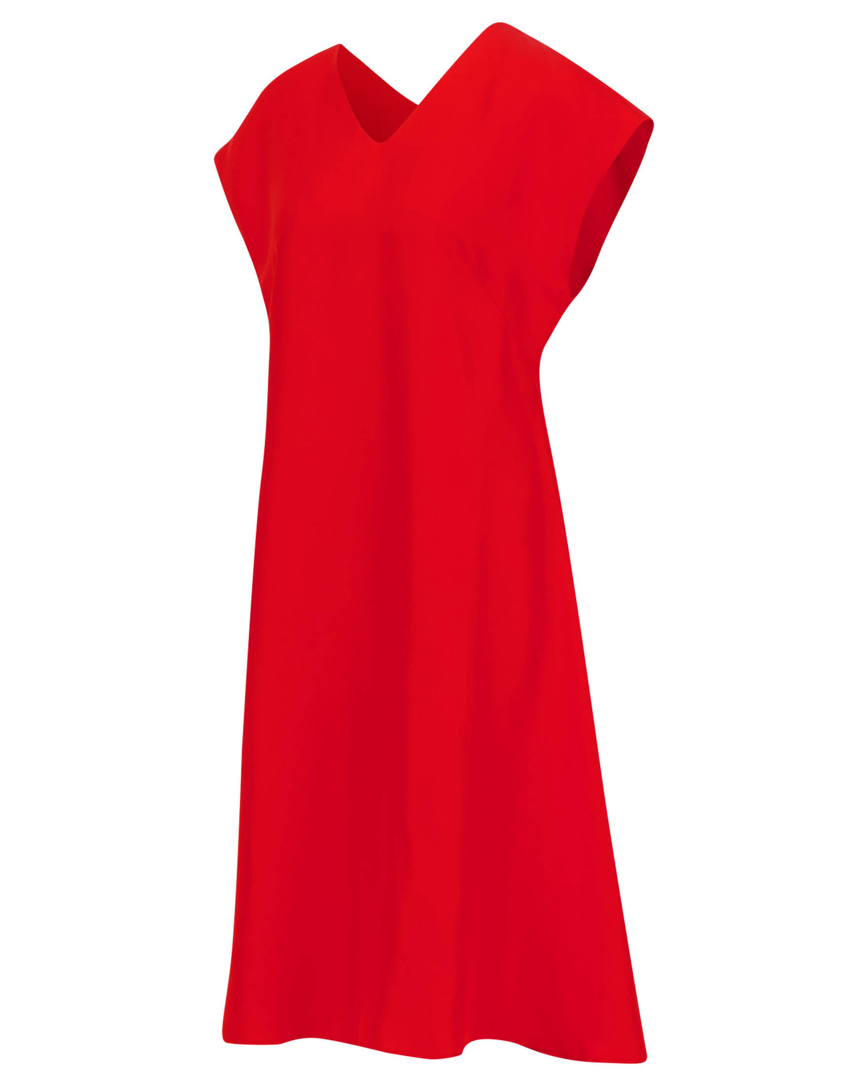 Paino Damen Etuikleid Rot Größe S - Elegantes Kleid Mit Reverskragen