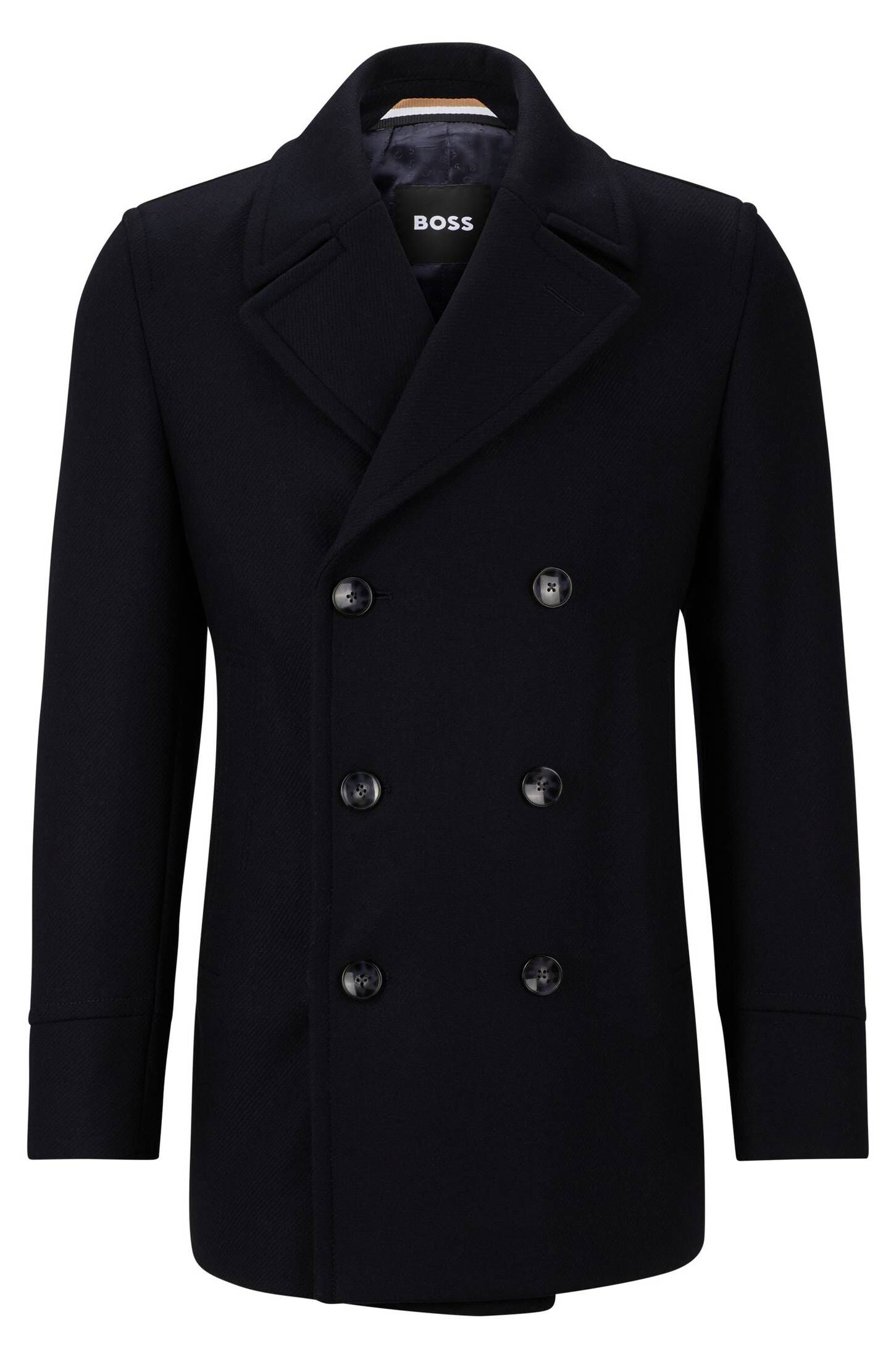 Herren Mantel H-HYDE-PCOAT-234 mit Wolle Relaxed Fit