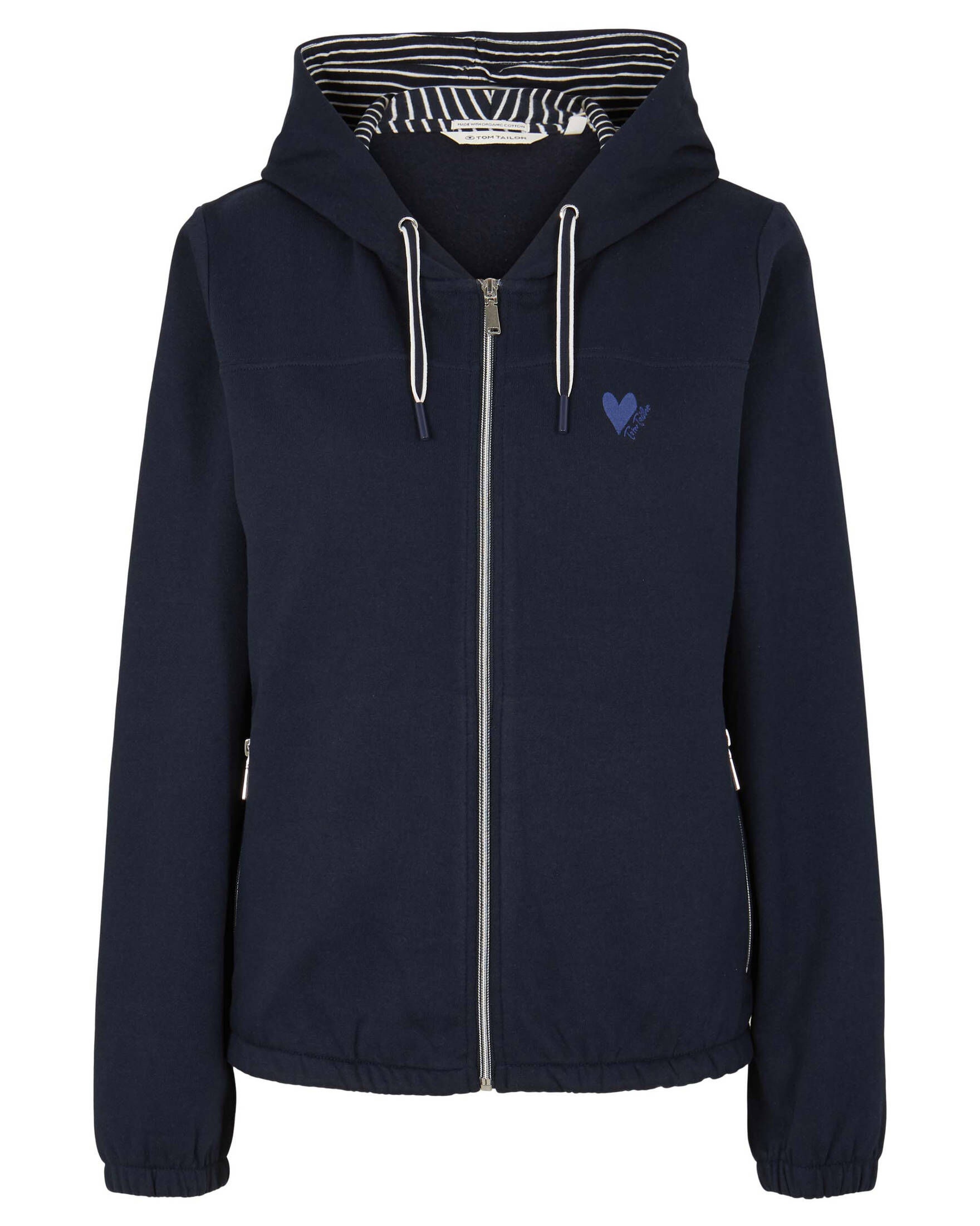 TOM TAILOR Damen Sweatjacke Mit Kapuze – Weicher Sweat, Regular Fit, Nachhaltige Materialien