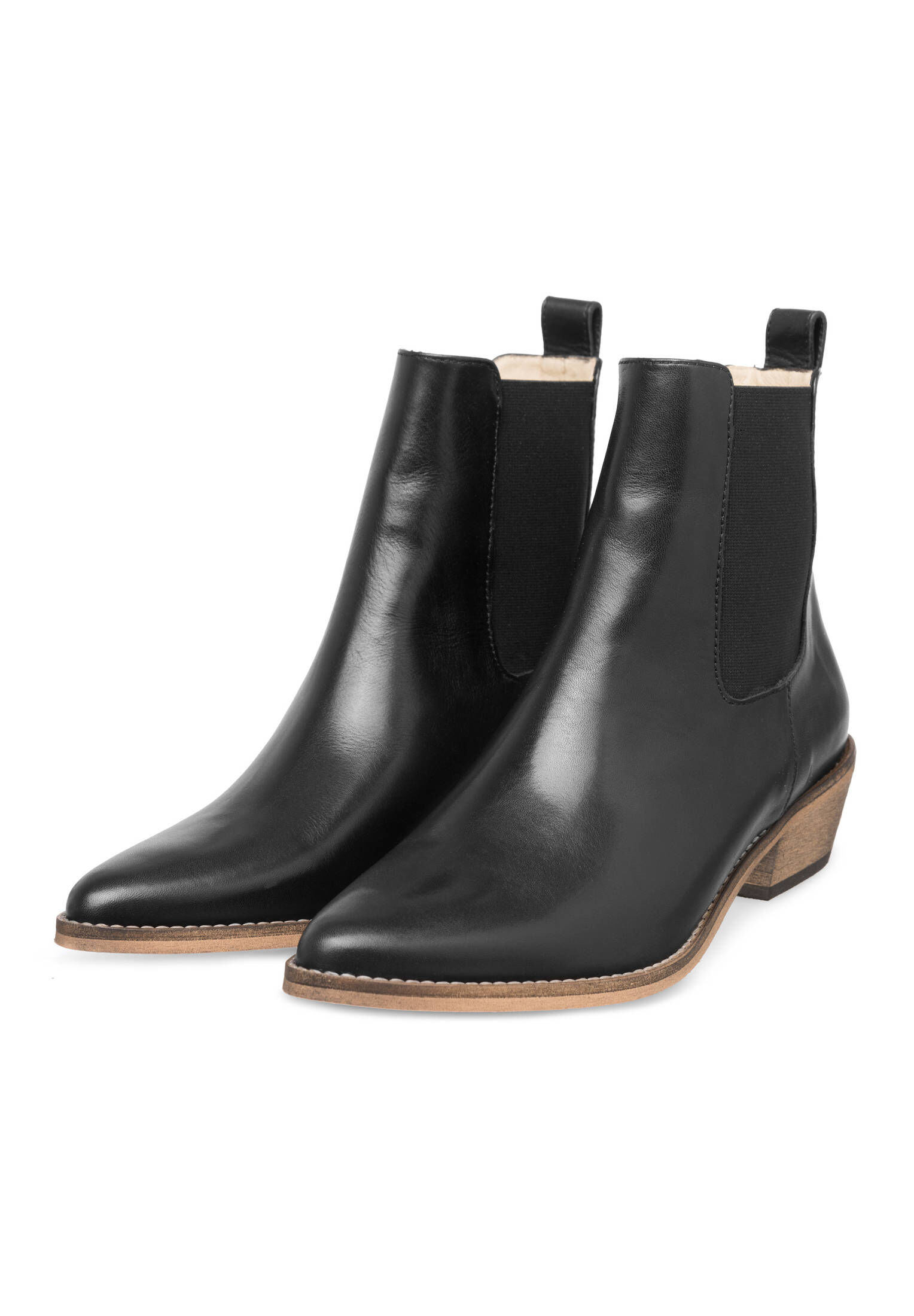 DKLOVIFU Chelsea Boots Damen - Spitze Zehen Mit Gürtelschnalle