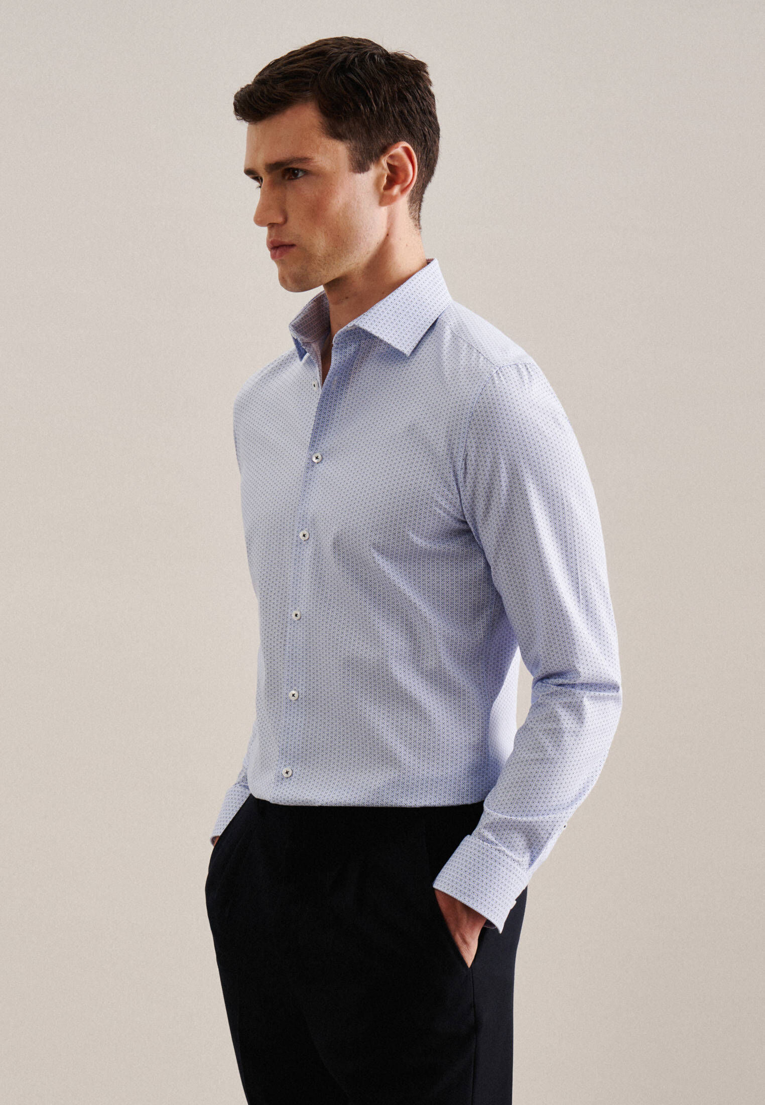 Seidensticker BUSINESS HEMD REGULAR - Camicia - grey/grigio