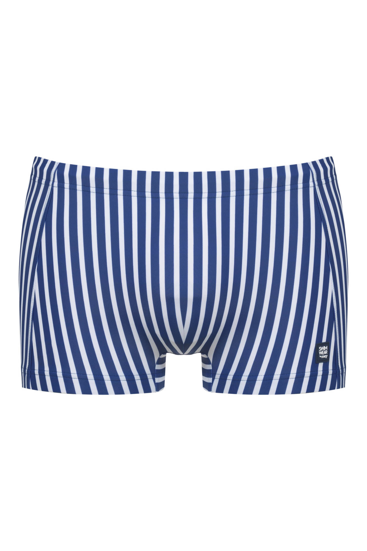 Mey Bade-Serie Broader Stripe Herren Badehose – Yacht Blue, Größe L, Board Shorts Mit Pull-on-Verschluss