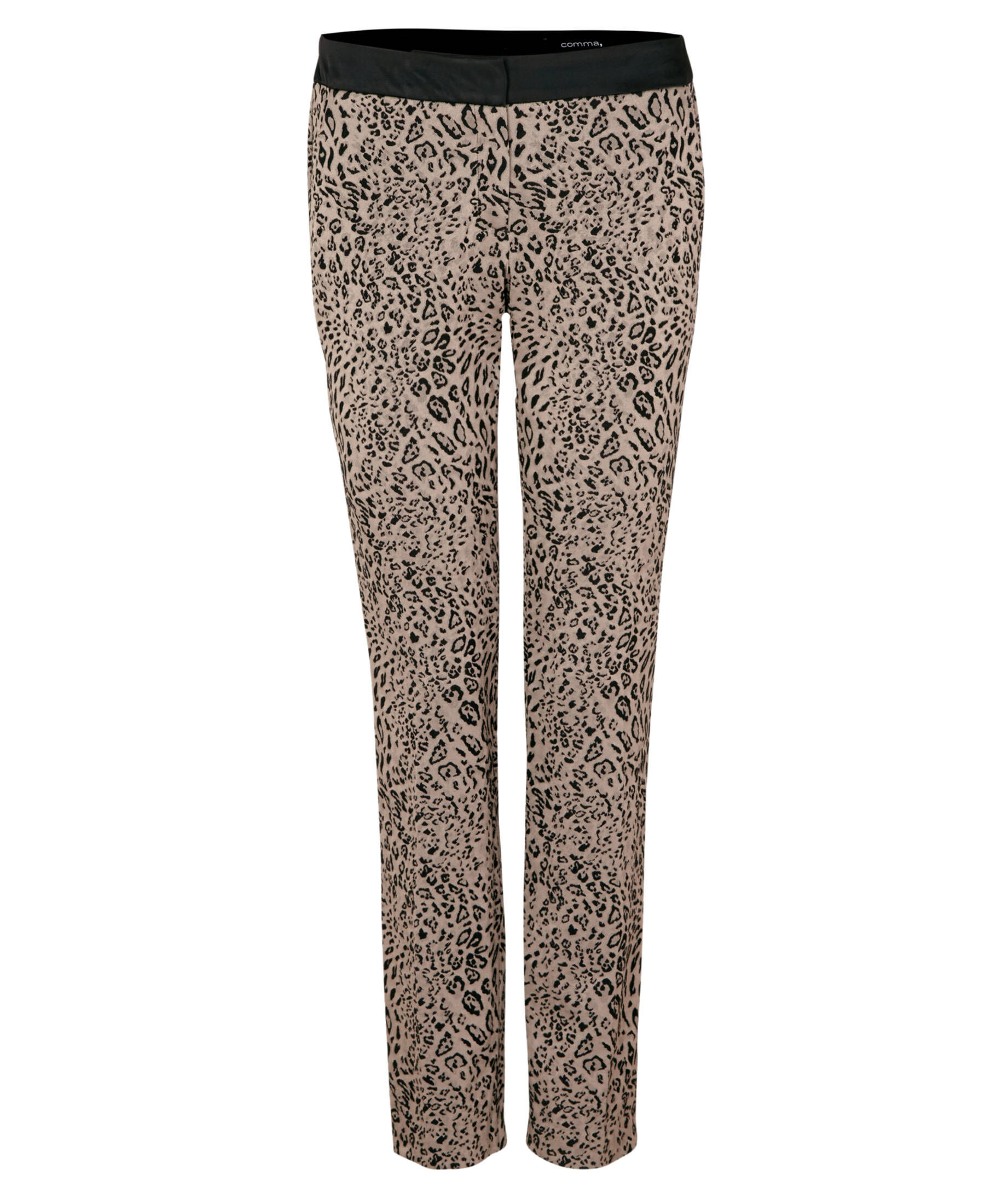Comma Damen Hose – Marlenehose Mit Bügelfalten, Wide Leg, Mid-Rise Bund, Aus Webware