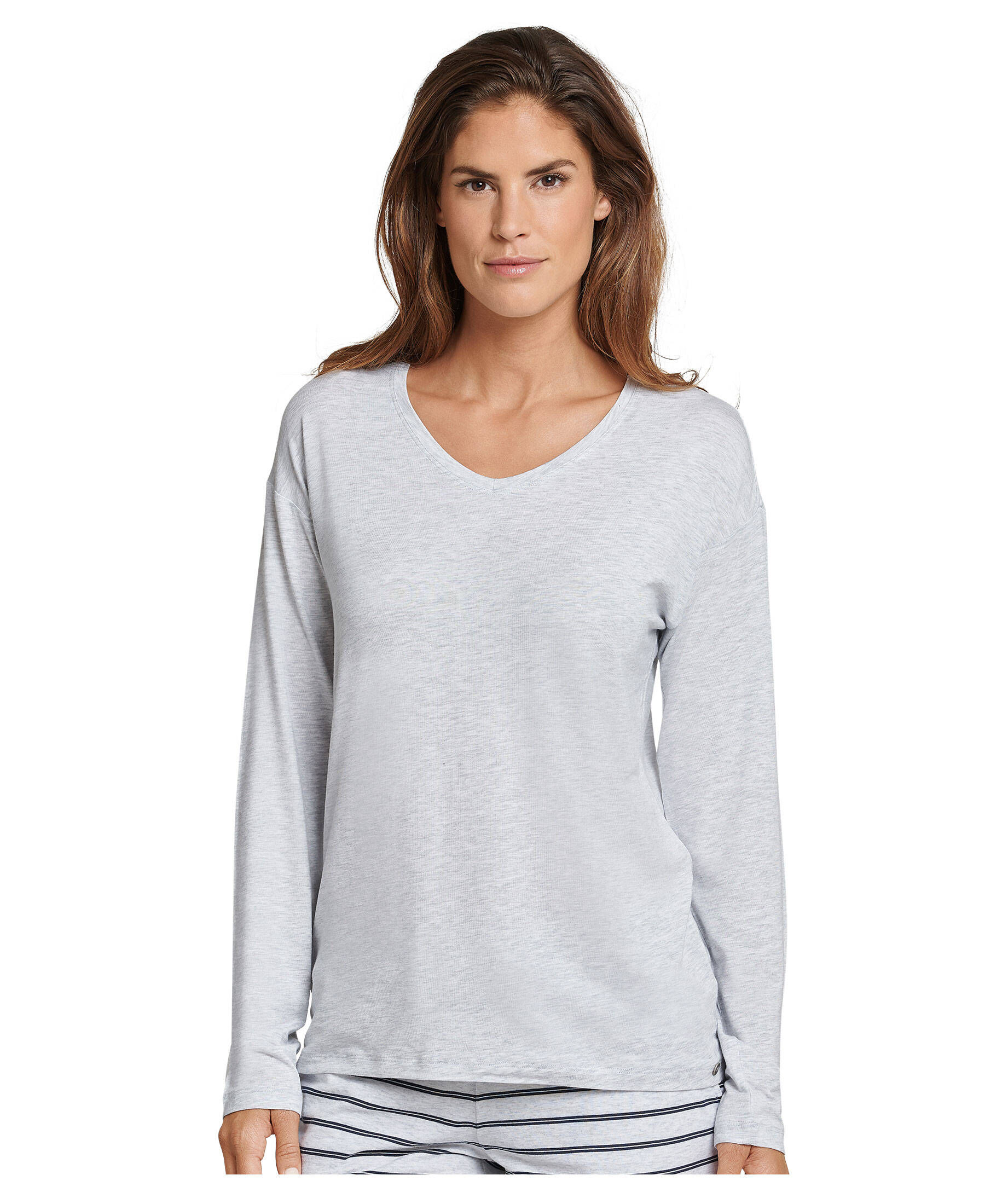 Schiesser Donna Pigiama Top Maniche Lunghe Modal-Mix + Relax