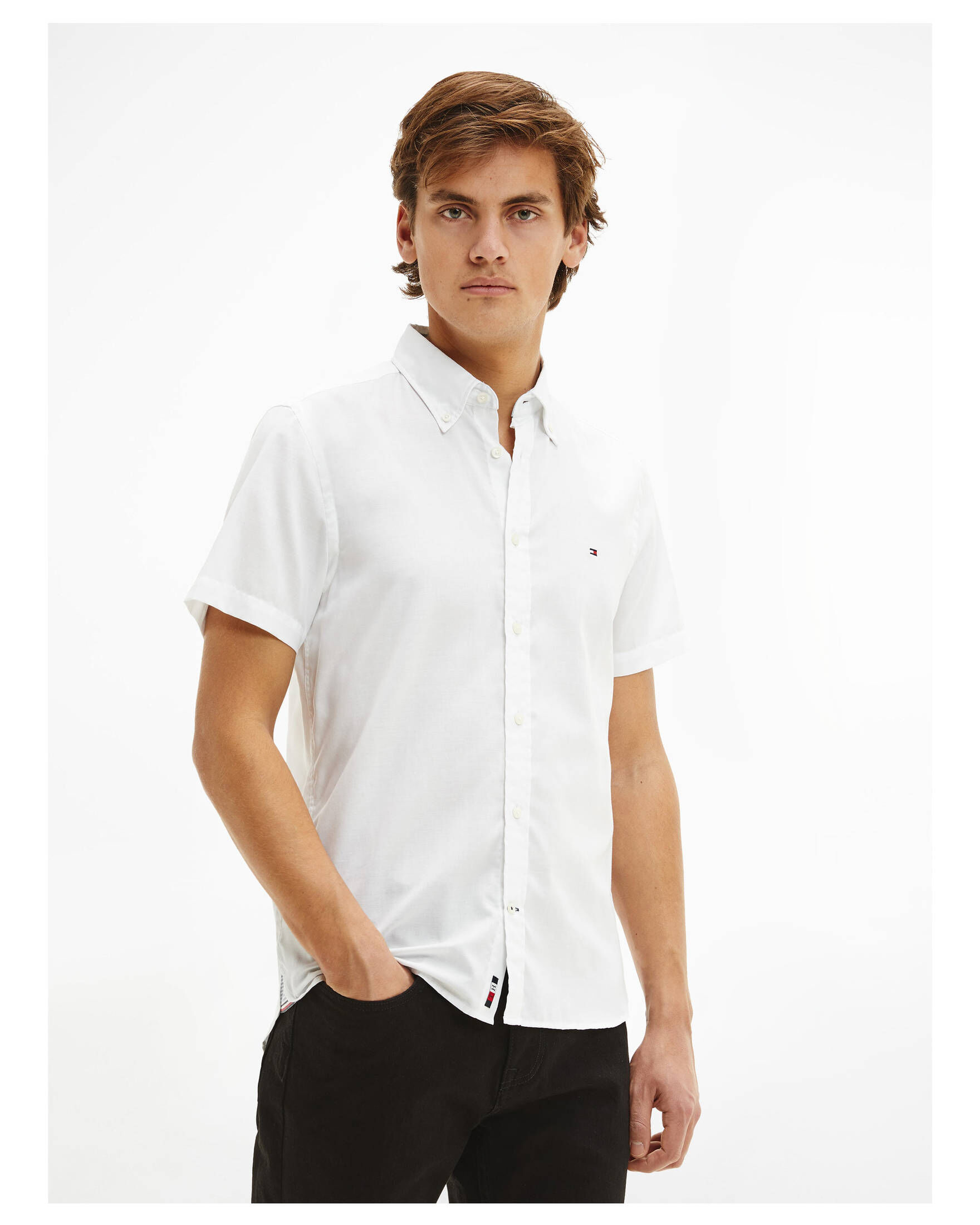 wijsvinger schoorsteen Let op Tommy Hilfiger Herren Hemd "Slim Travel Oxford Shirt" Slim Fit Kurzarm  kaufen | engelhorn