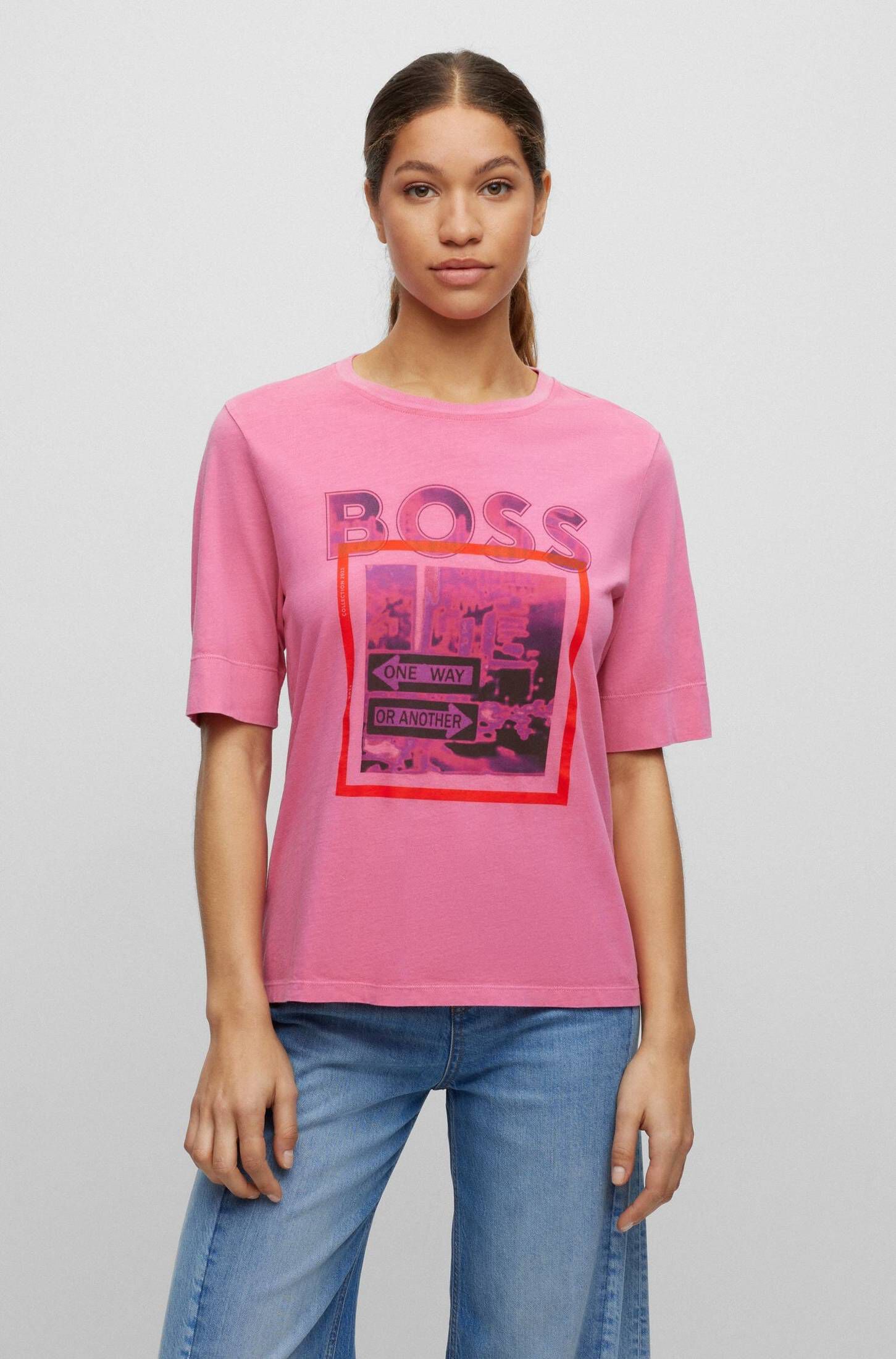 BOSS T-Shirt Donna C_esafia – Maglia Basic Di Alta Qualità - 3