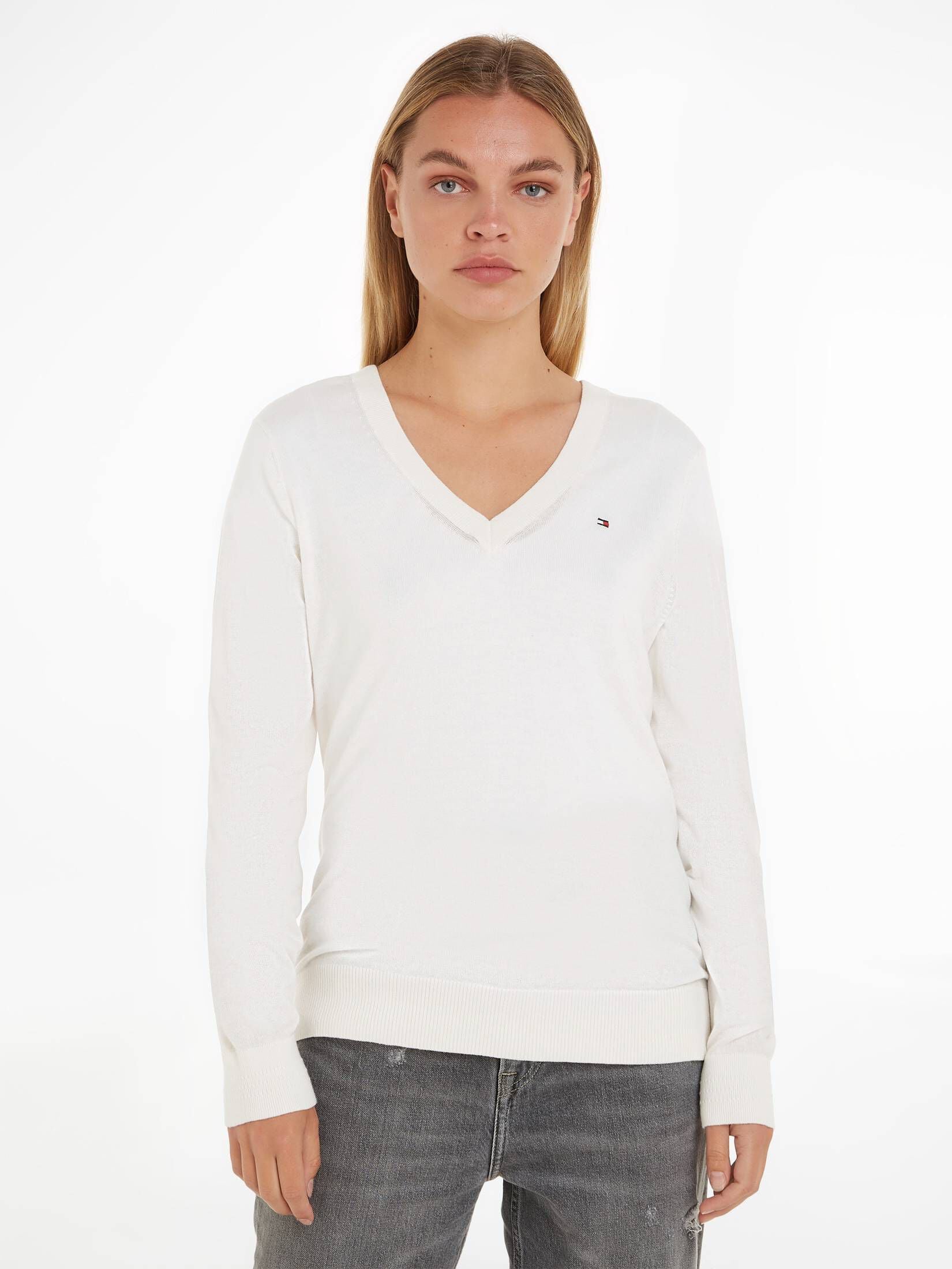 Spannende Tommy Hilfiger Pullover Weiss Fotos