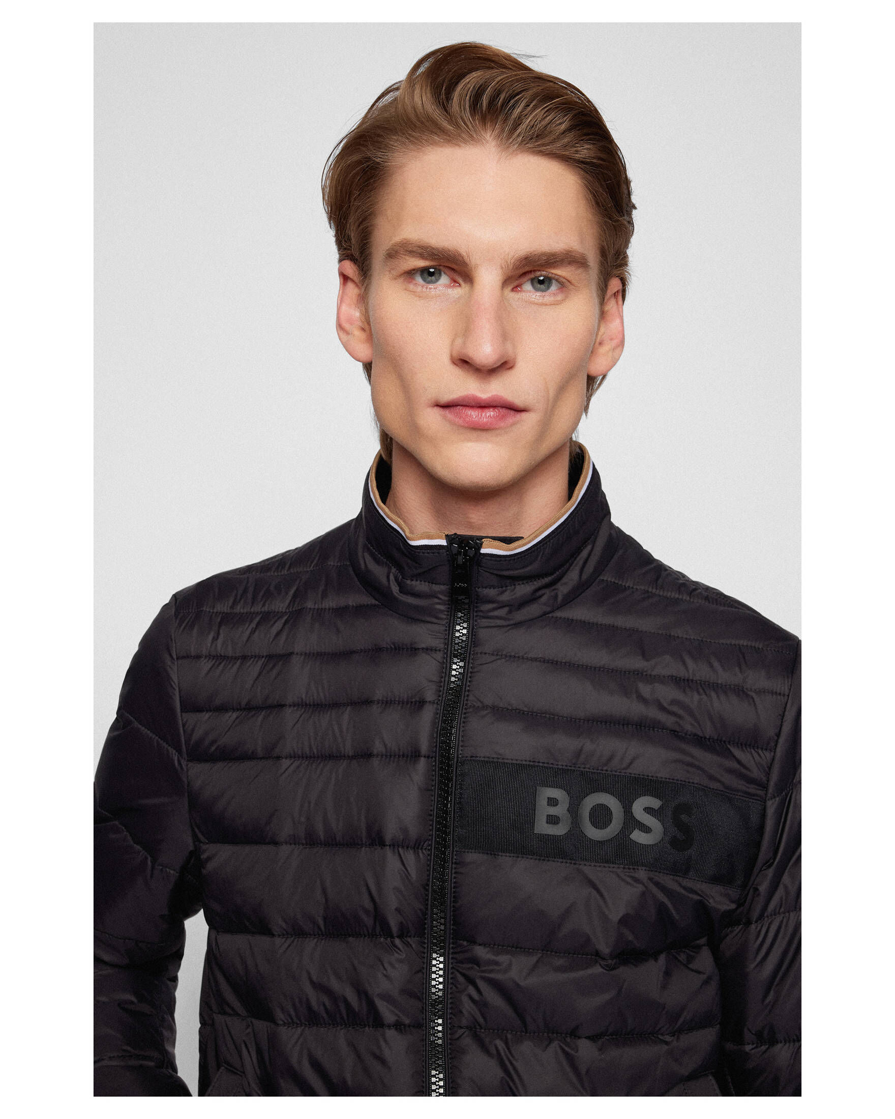 Stilvolle Boss Steppjacke Herren Bild