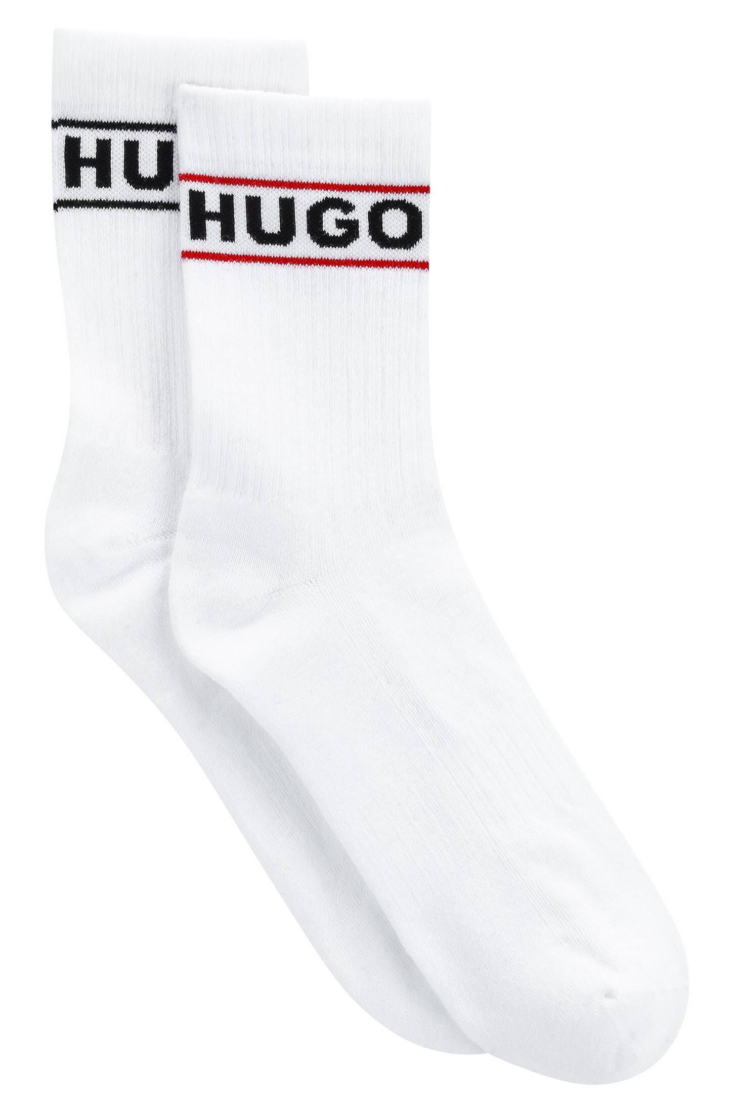 HUGO QS Rib Active Calze, Black1, 35-38 Uomo