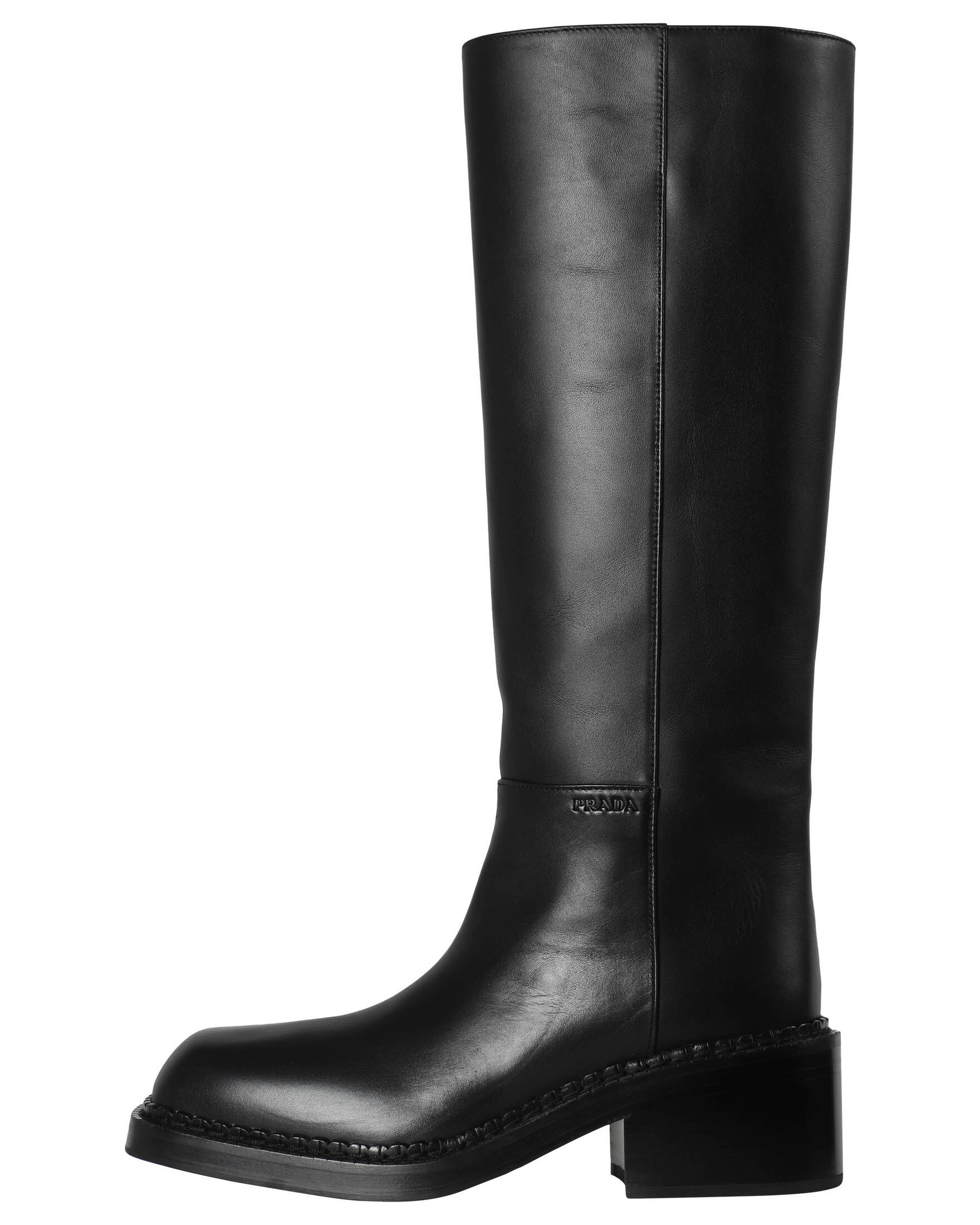 Prada Damen Stiefel aus Leder in schwarz kaufen engelhorn
