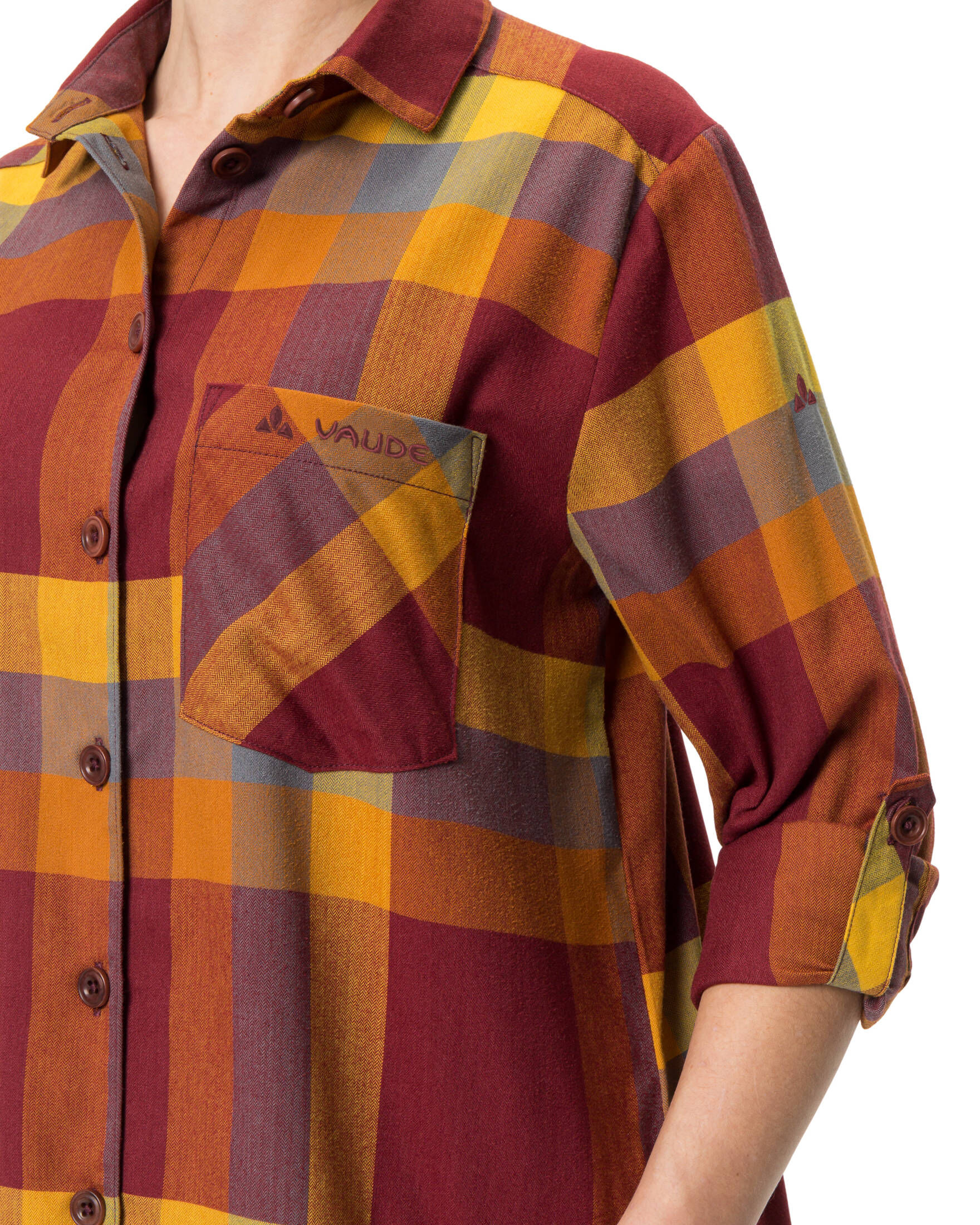 VAUDE Damen Langarmhemd Wo Farsund - Nachhaltiges Freizeithemd Für Outdoor