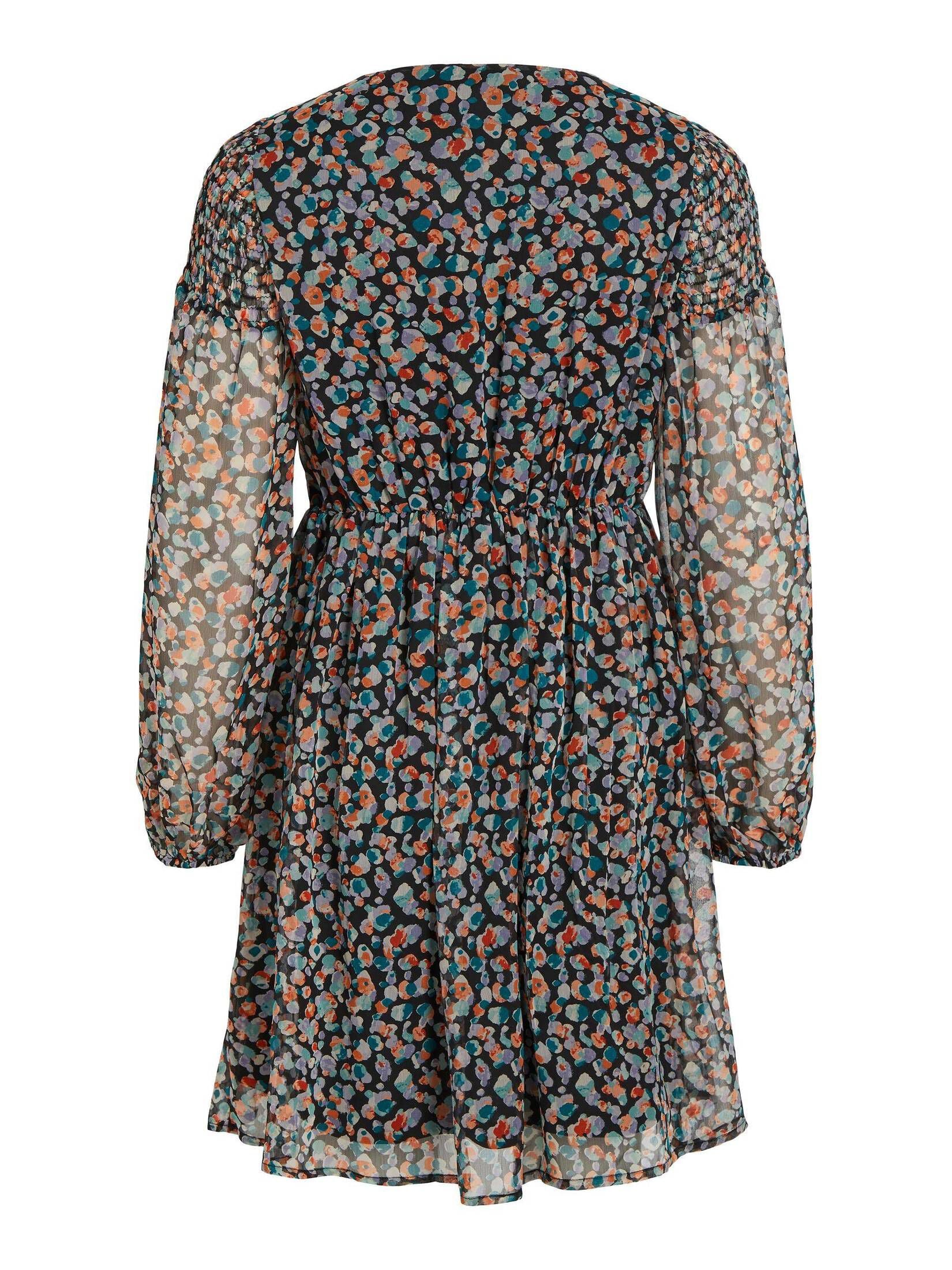 Vifalia Smock V Neck L S Dress Black