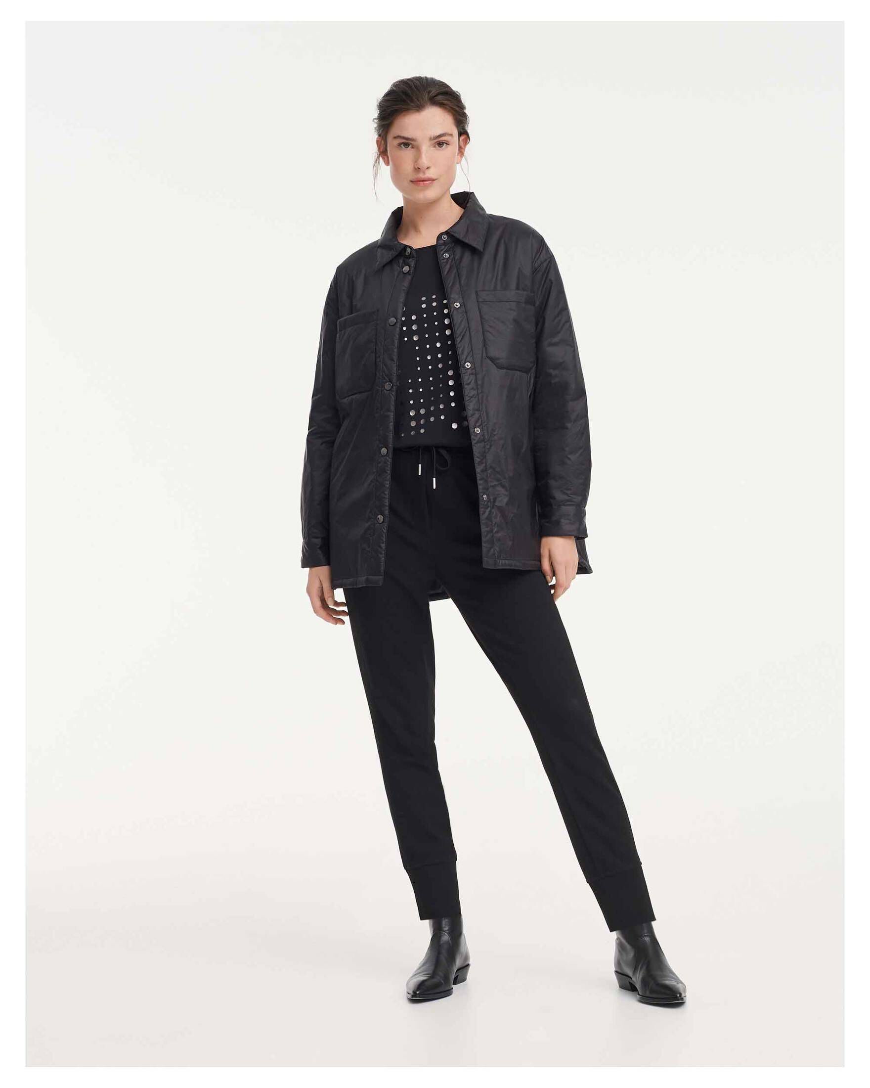 OPUS Damen Overshirt JOSIA - Weicher Wollmix Mit Breitem Strickkragen | Lässige Regular Passform | Perfekt Für Entspannte Tage