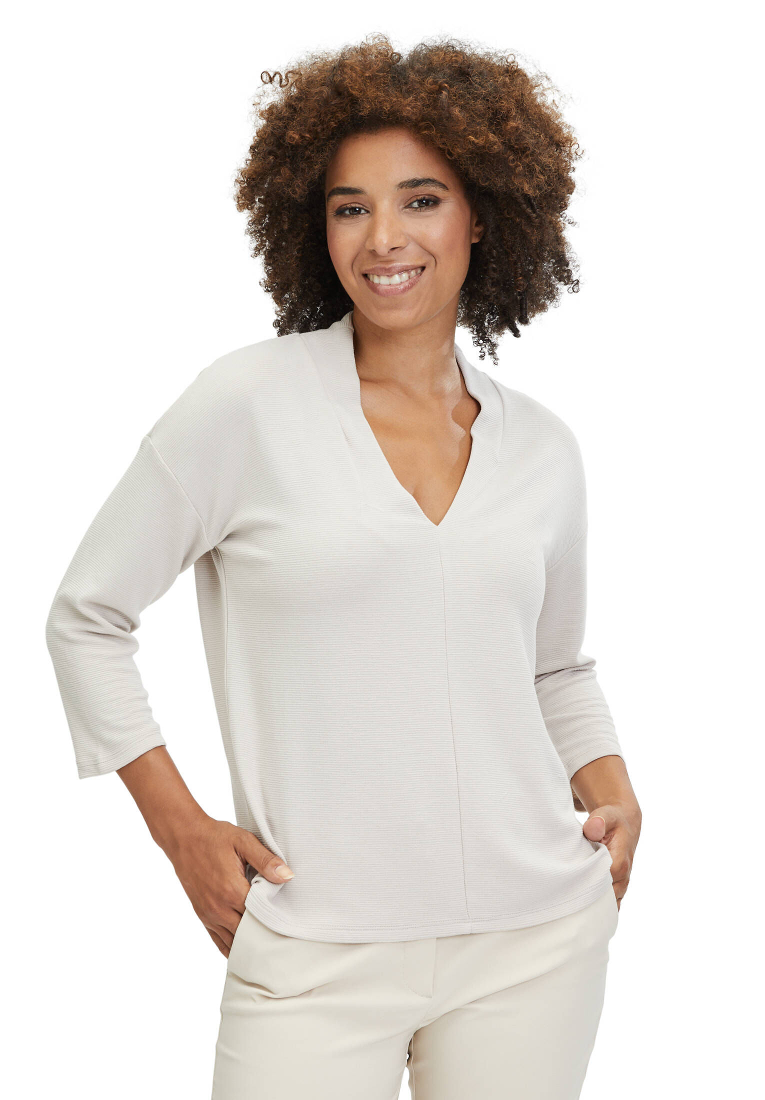 Betty Barclay Damen Casual-Shirt – Mit Animal-Print, Glitzersteinen & Gummizug Für Modernen Look