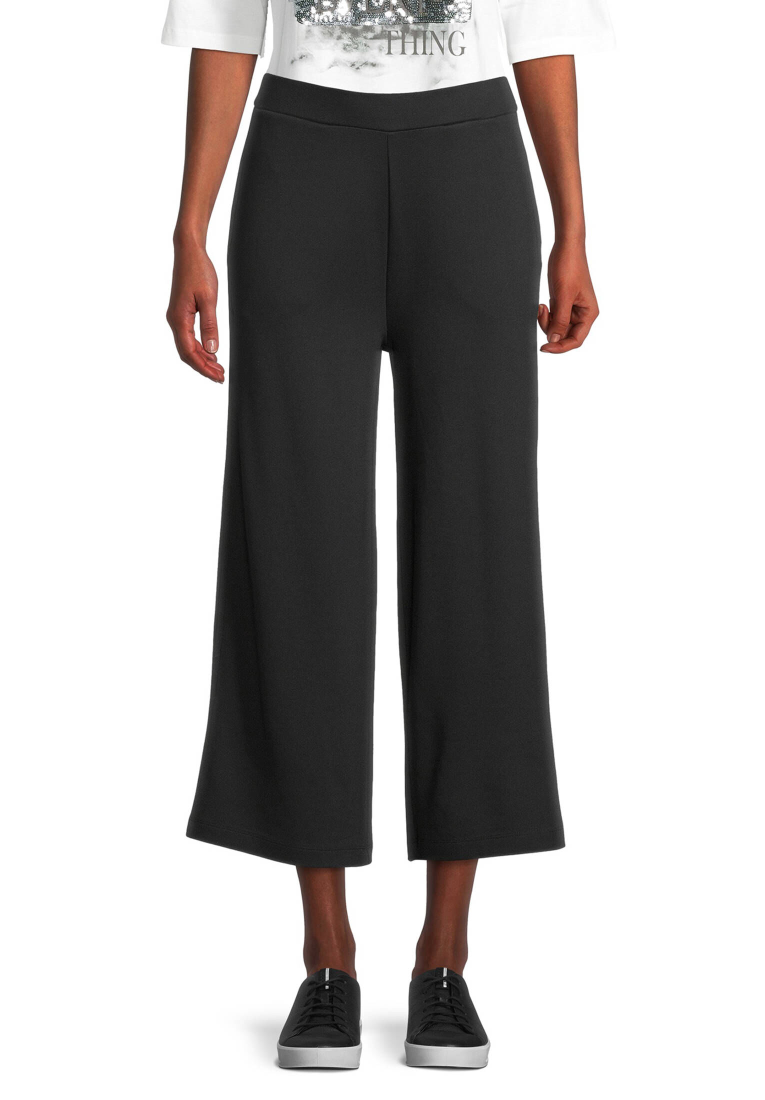 Cartoon Damen Culotte Mit Bügelfalte - Trendige 7/8 Hose In Melange-Optik