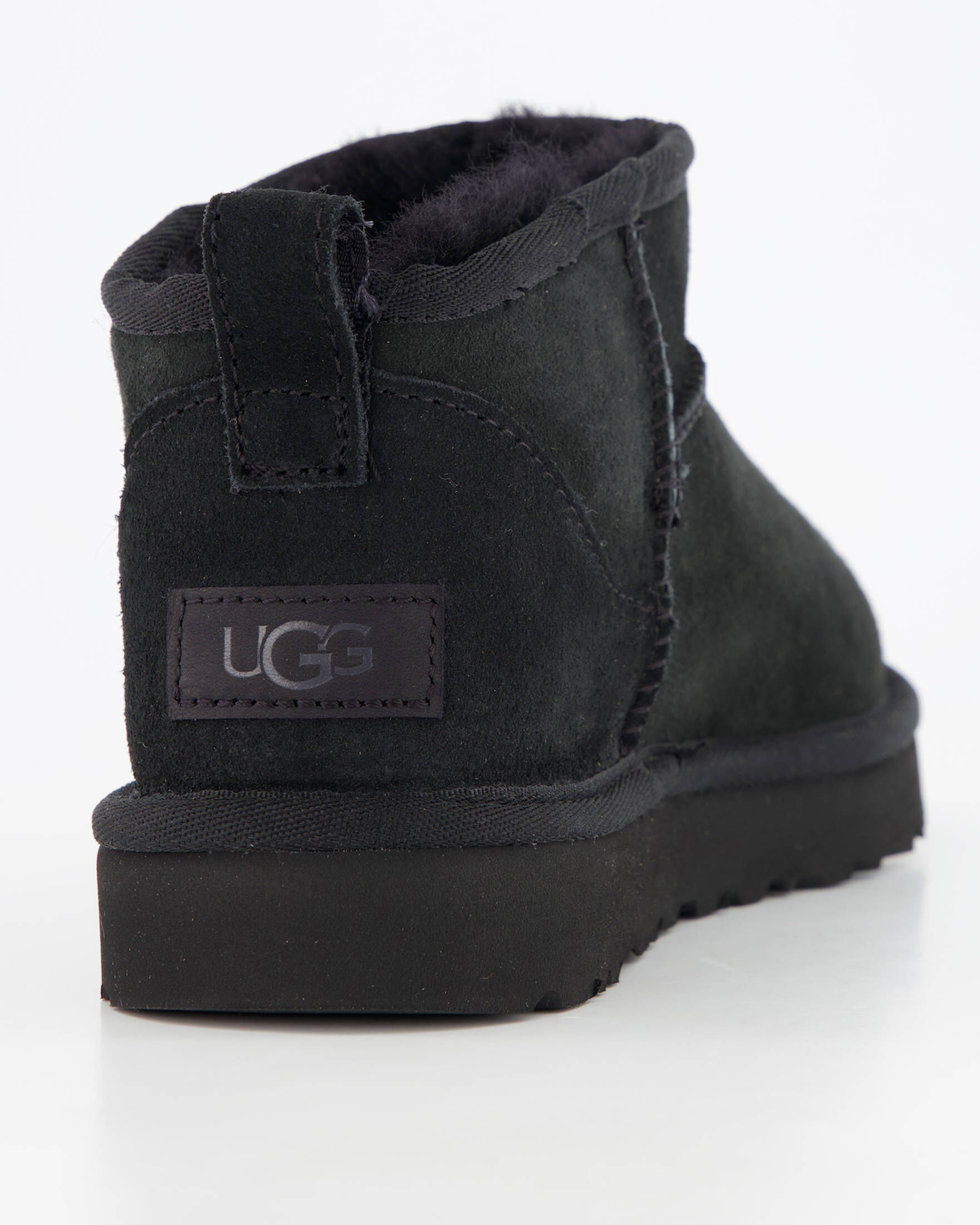 ugg boots mini schwarz leder
