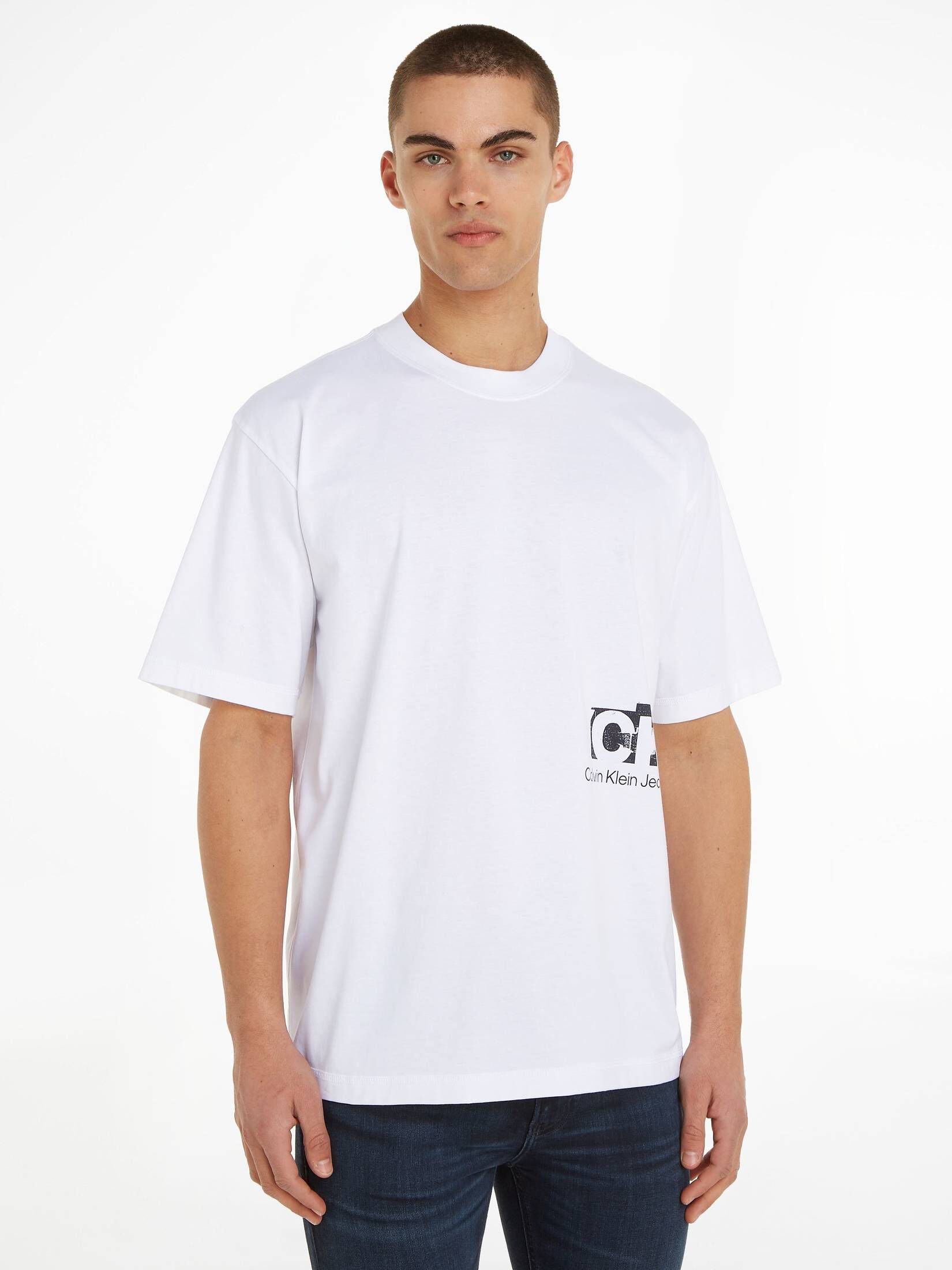 CALVIN KLEIN JEANS Herren T-Shirt CONNECTED LAYER LANDSCAPE TEE mit  Bio-Baumwolle Oversized Fit kaufen | engelhorn