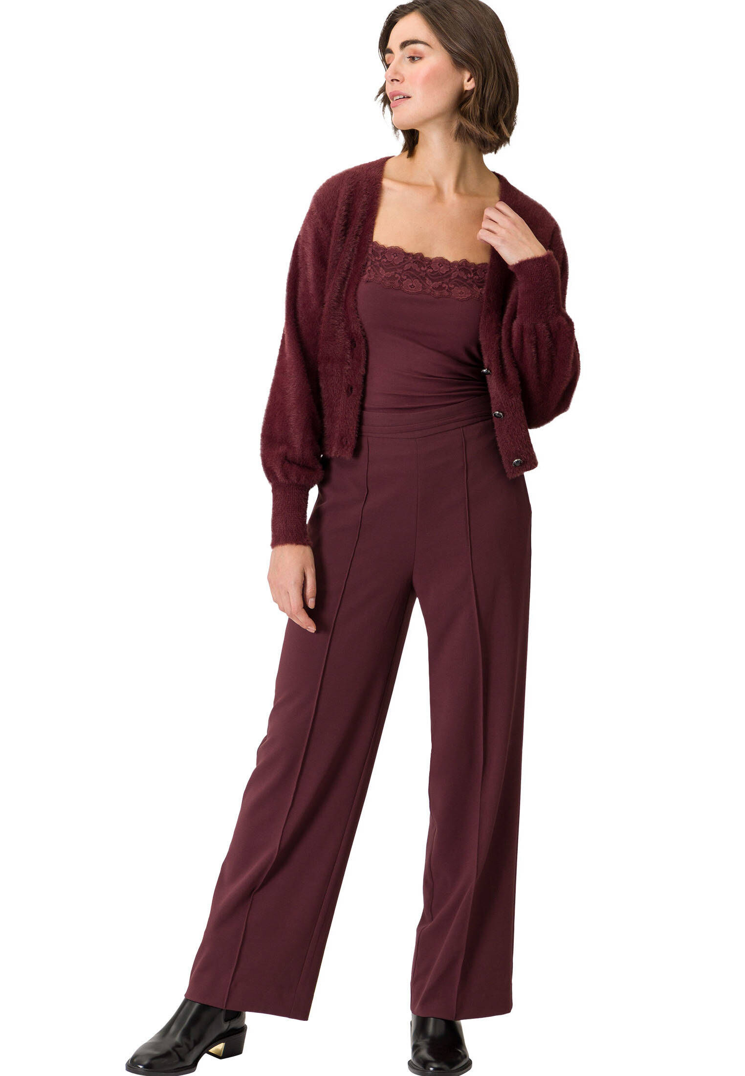Kleid mit Streifen-Struktur