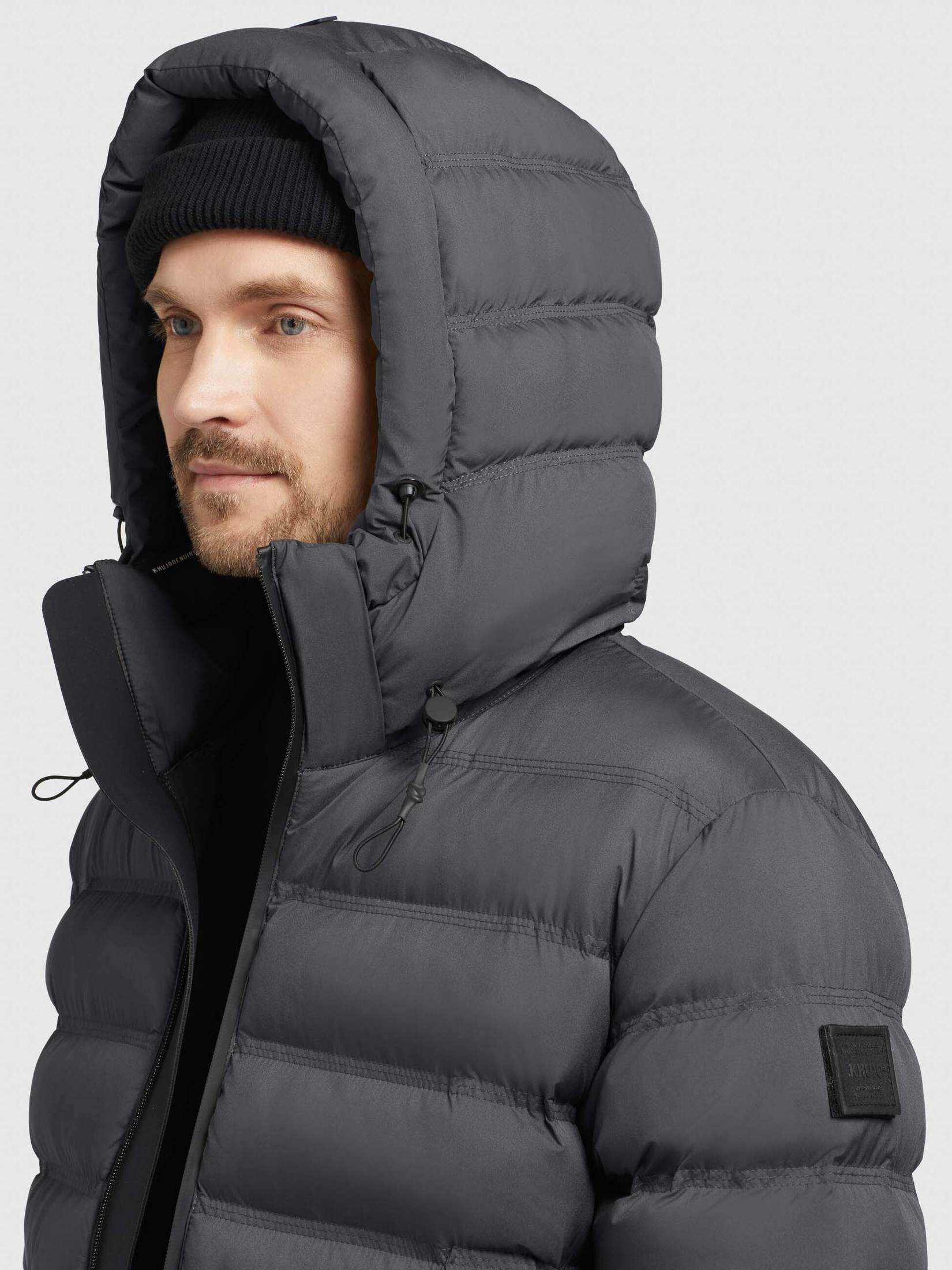 Khujo Herren Winterjacke Silas3 - Graphite Grey Mit Fleecefutter