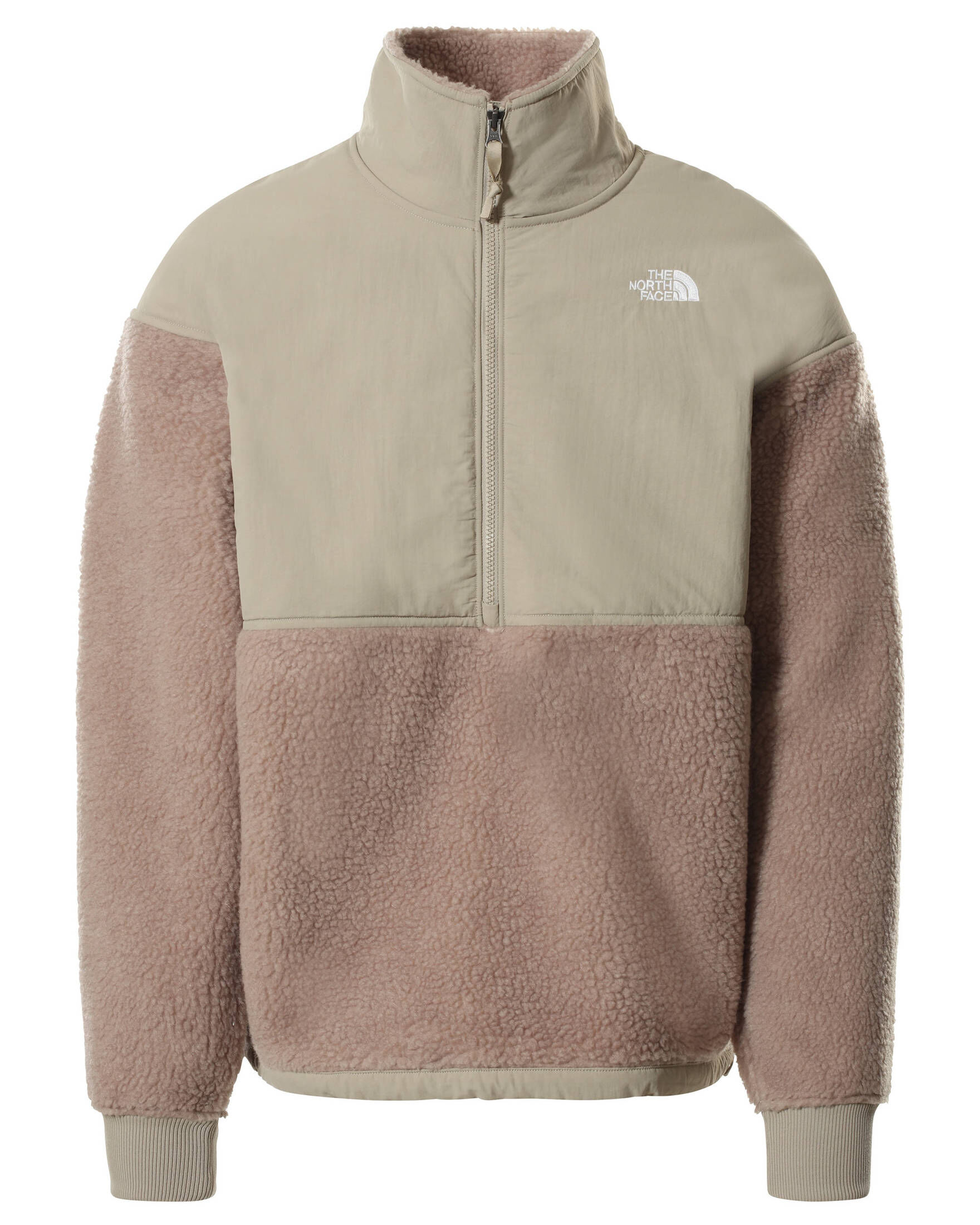 Herren Fleecepullover PLATTE SHERPA 1 4 ZIP FLAX