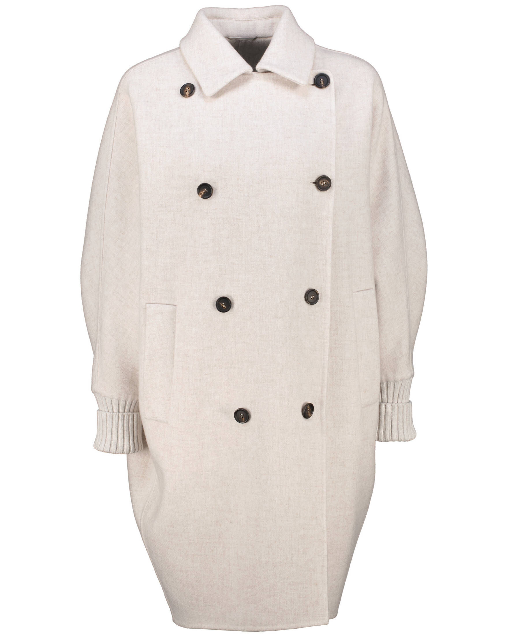 Brunello Cucinelli Damen Mantel mit Kaschmir in weiß kaufen