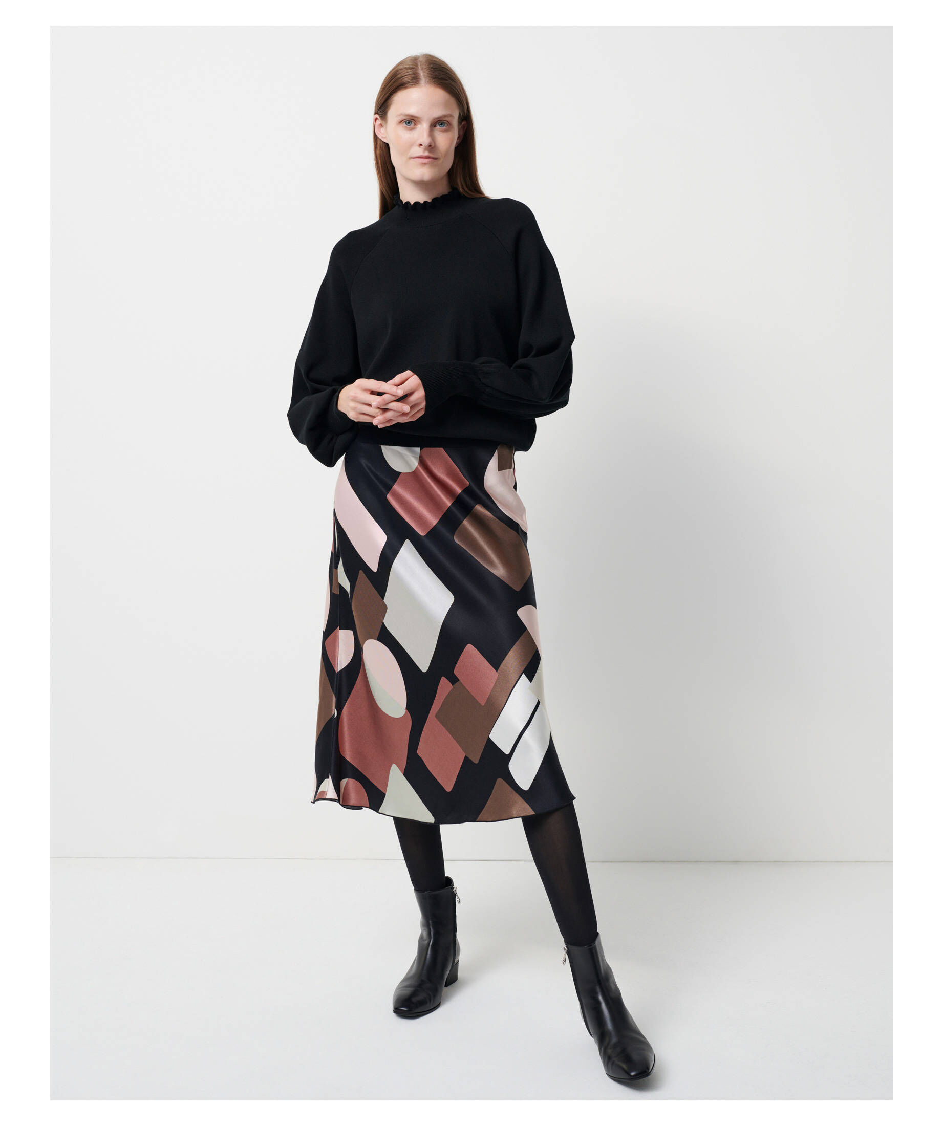 Someday Damen Midirock – Rinsed Jeansrock Mit Gehschlitz, Schmale Passform