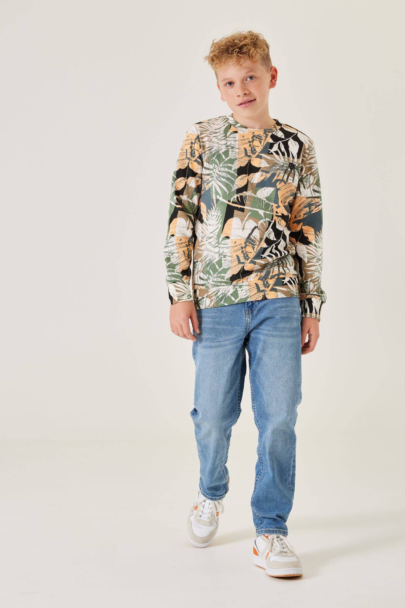 GARCIA Jungen Sweatshirt – Klassischer Sweater Aus Italienischem Denim-Herz, Lässig & Bequem