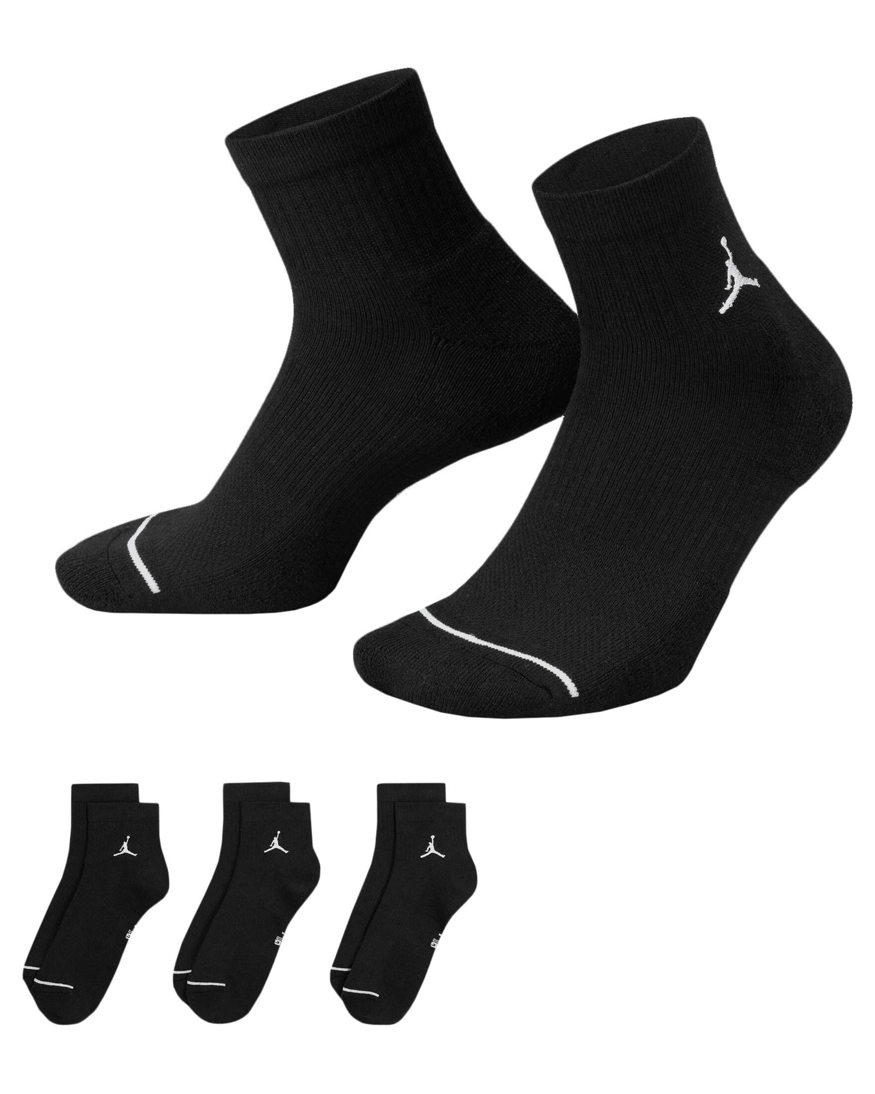 Cushees Knöchelsocken 3er-Pack - Extra Dicke Sportsocken Für Herren | Schwarz Mit Grauer Sohle
