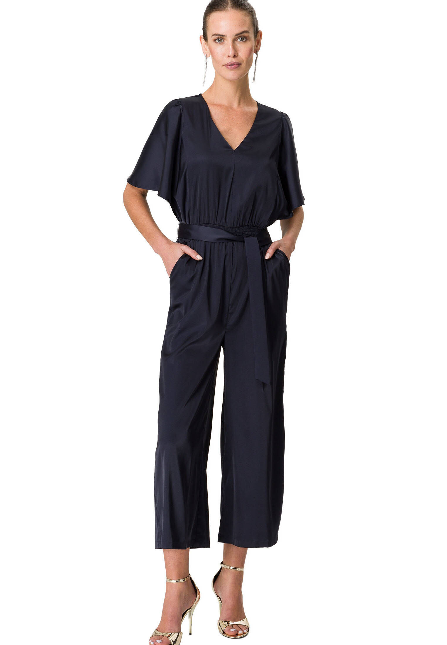 Malito Damen Overall Geblümt - Jumpsuit Mit Stoffgürtel Blumenmuster
