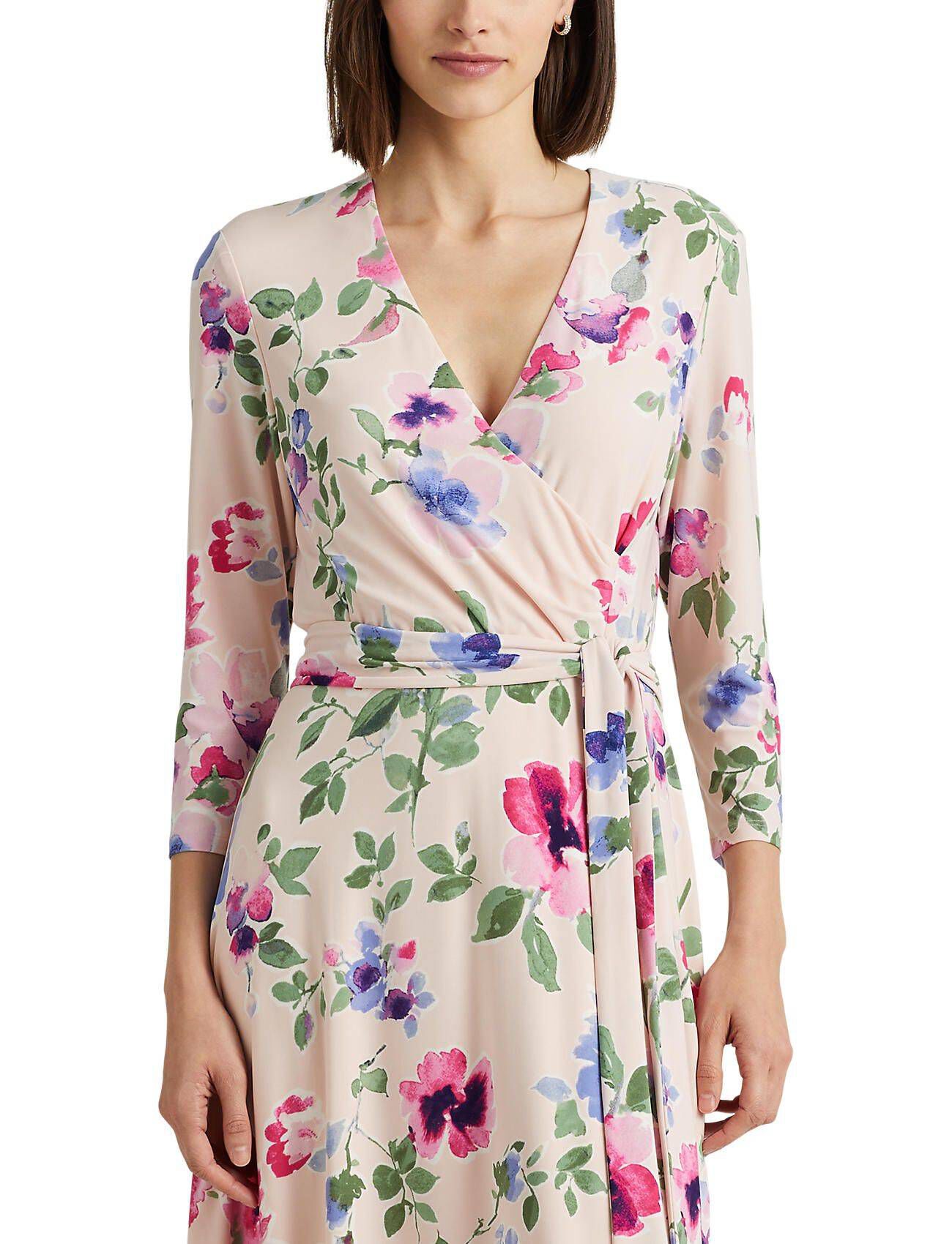 Damen Mehrfarbig Wickelkleid