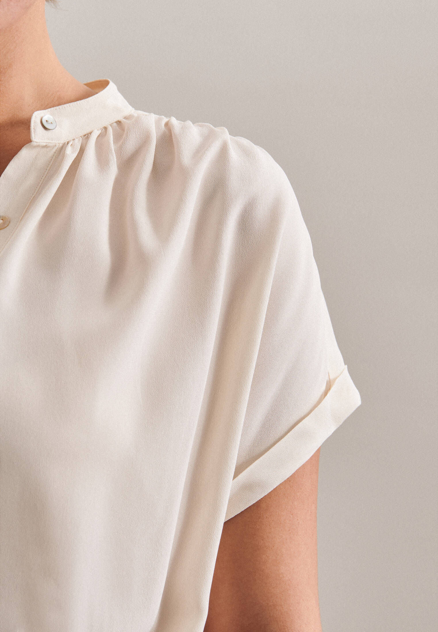 Luxus Blusen Damen Kurzarm Bild